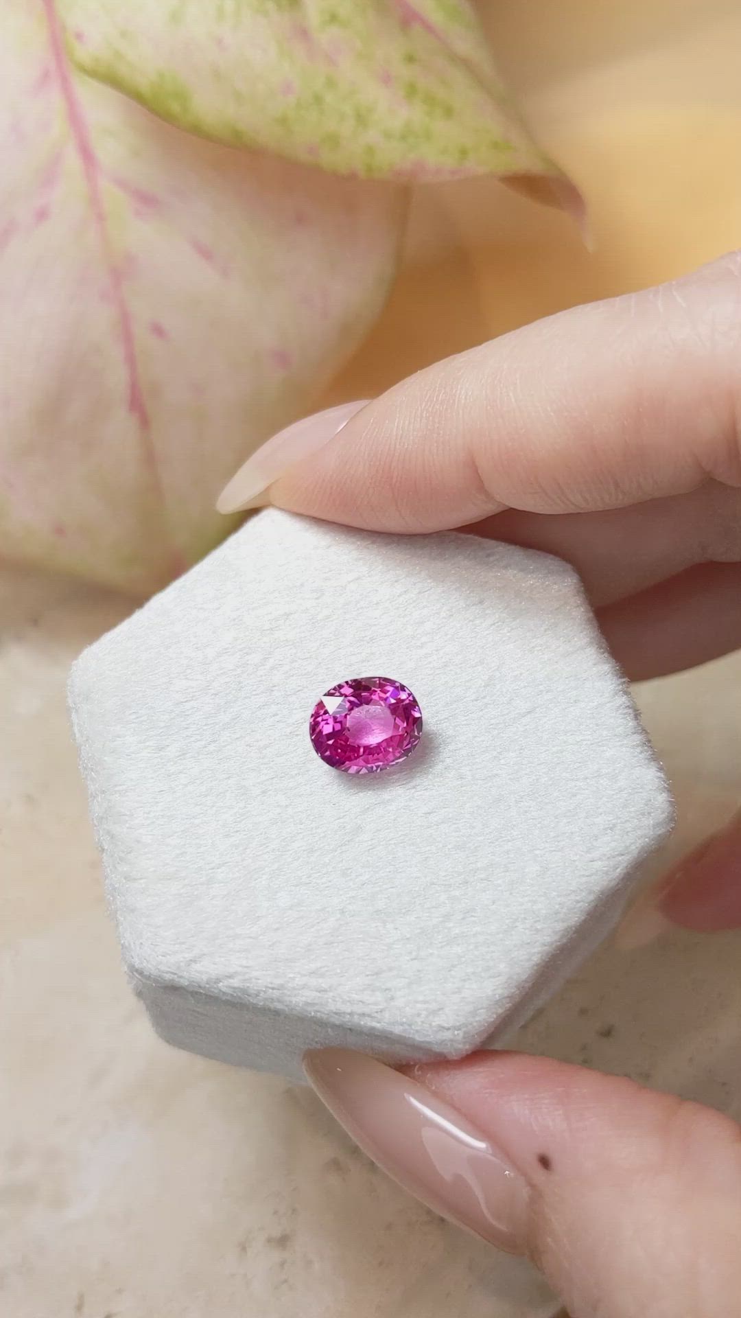 3.09 Ct. Pink Sapphire from Ceylon (Sri Lanka) Size Video