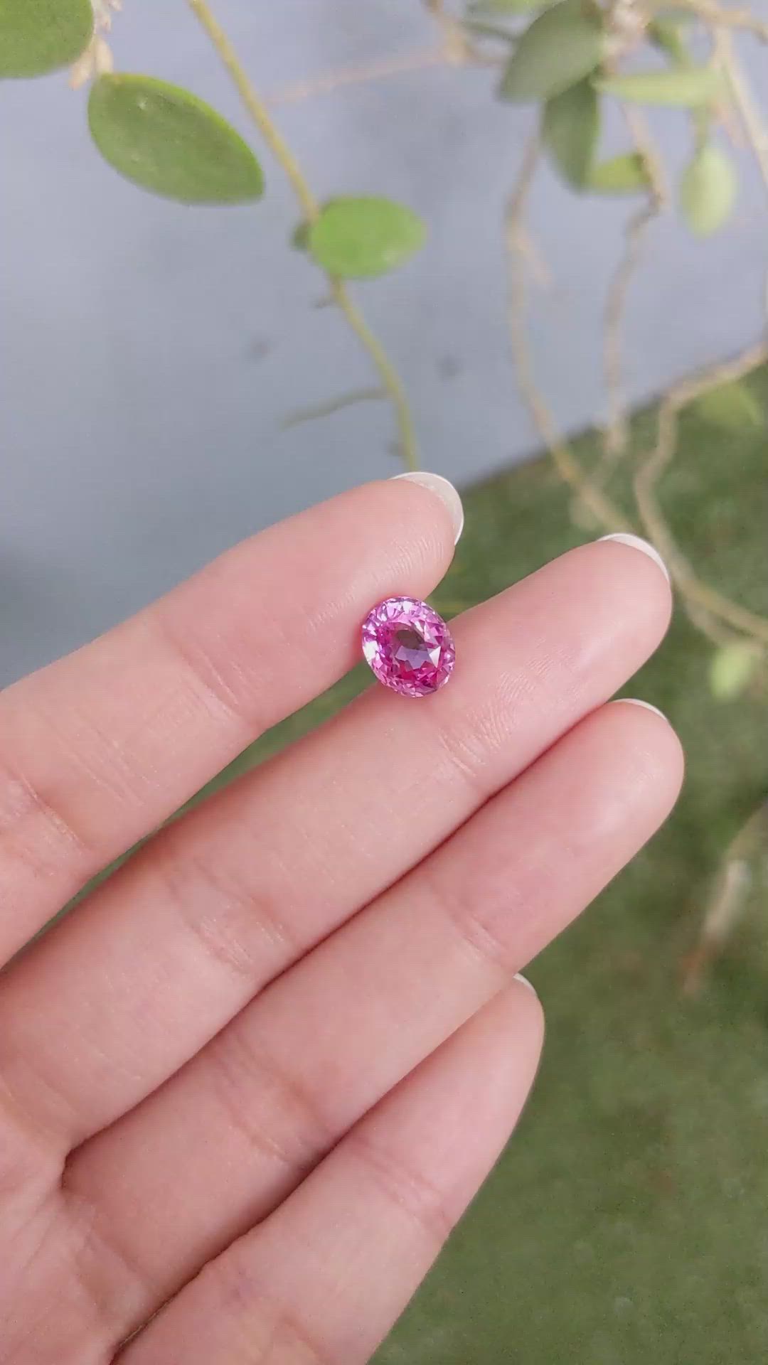 3.09 Ct. Pink Sapphire from Ceylon (Sri Lanka) Size Video