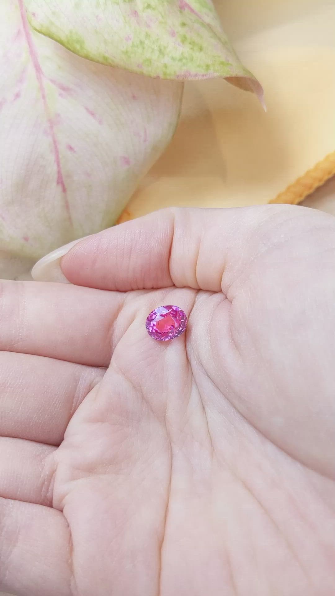 3.09 Ct. Pink Sapphire from Ceylon (Sri Lanka) Size Video