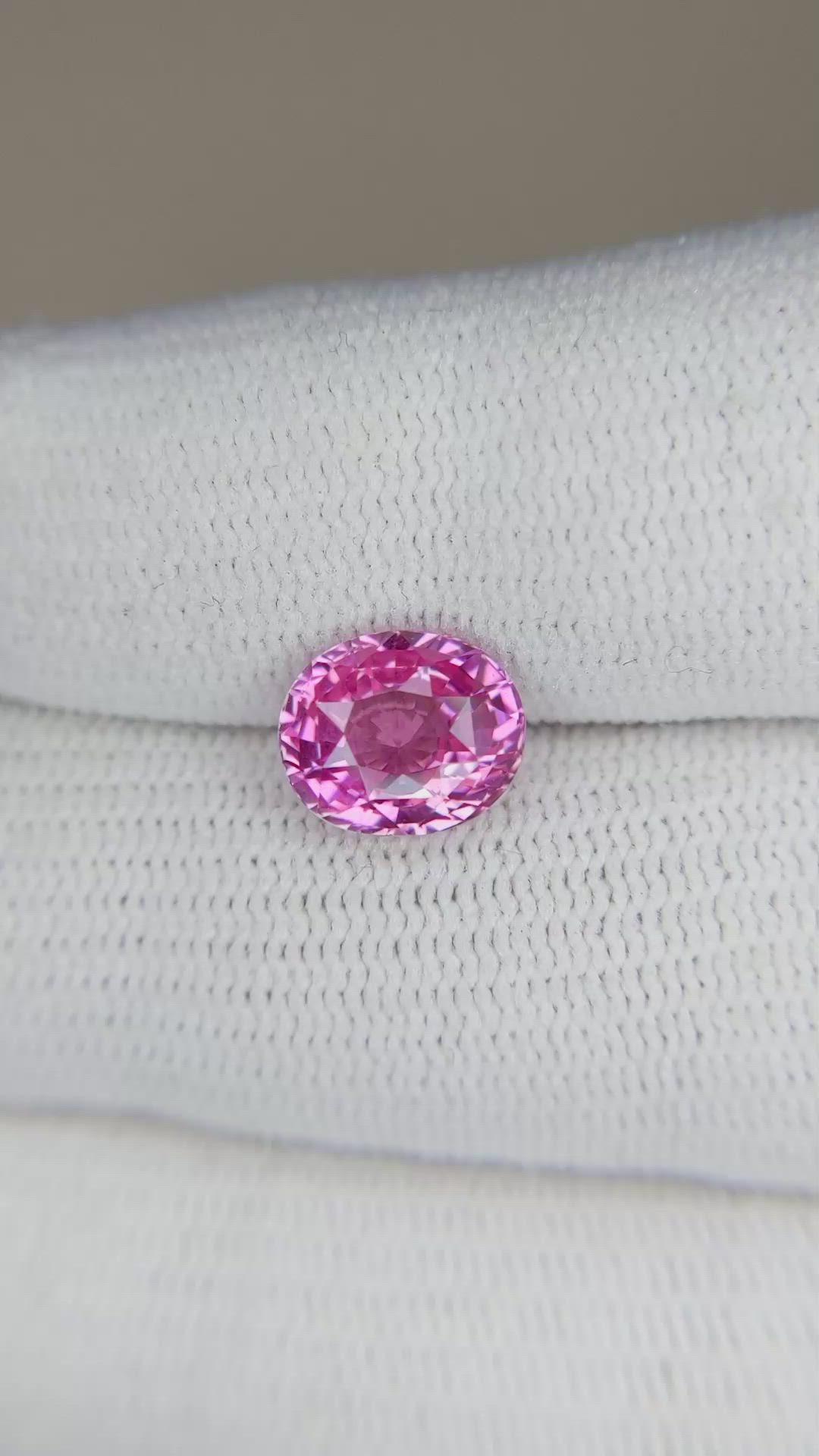 3.09 Ct. Pink Sapphire from Ceylon (Sri Lanka) Size Video