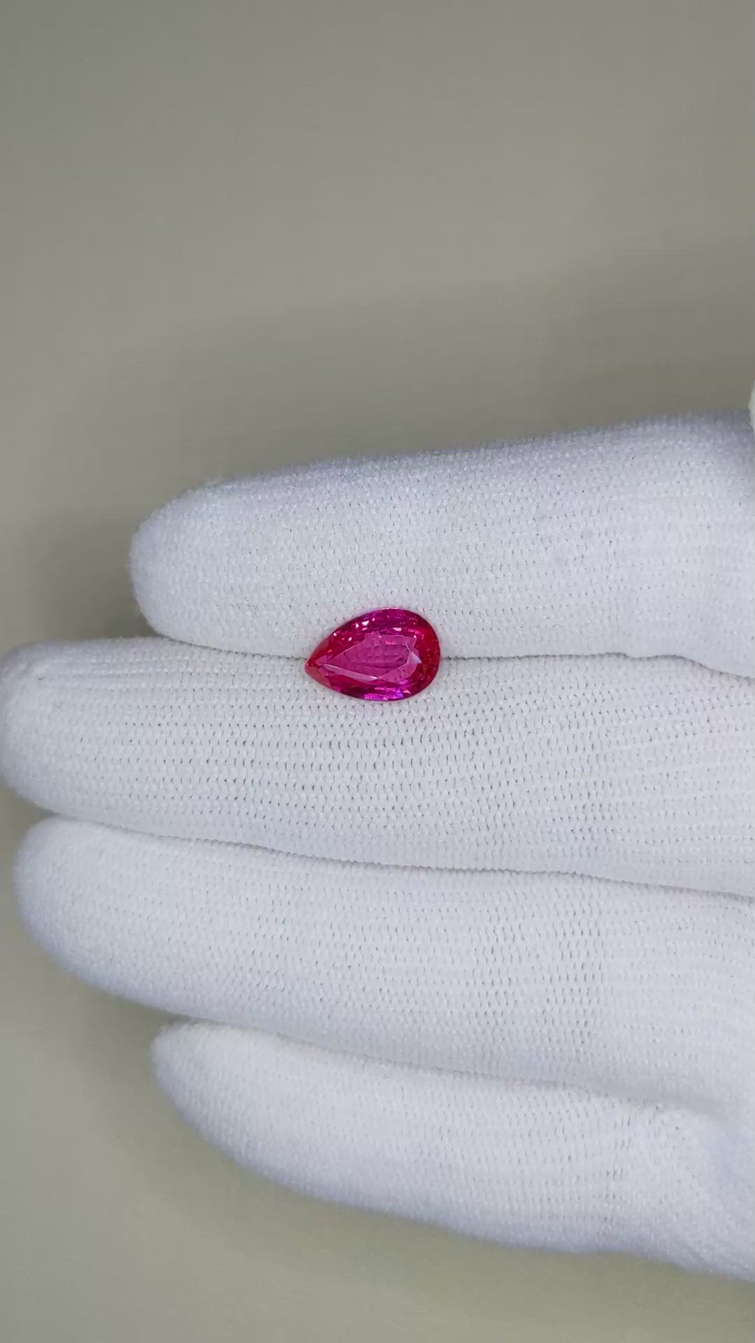 2.54 Ct. Pink Sapphire from Ceylon (Sri Lanka) Size Video