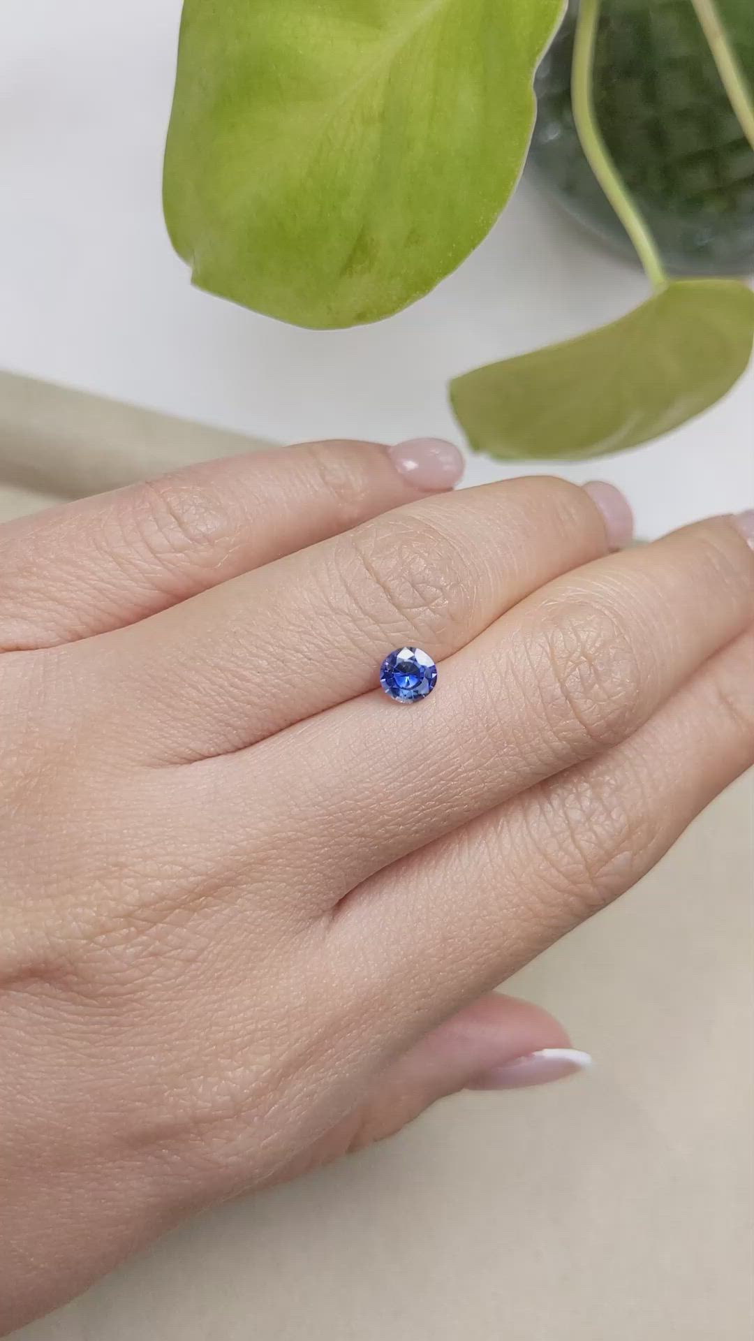 0.59 Ct. Blue Sapphire from Ceylon (Sri Lanka) Size Video