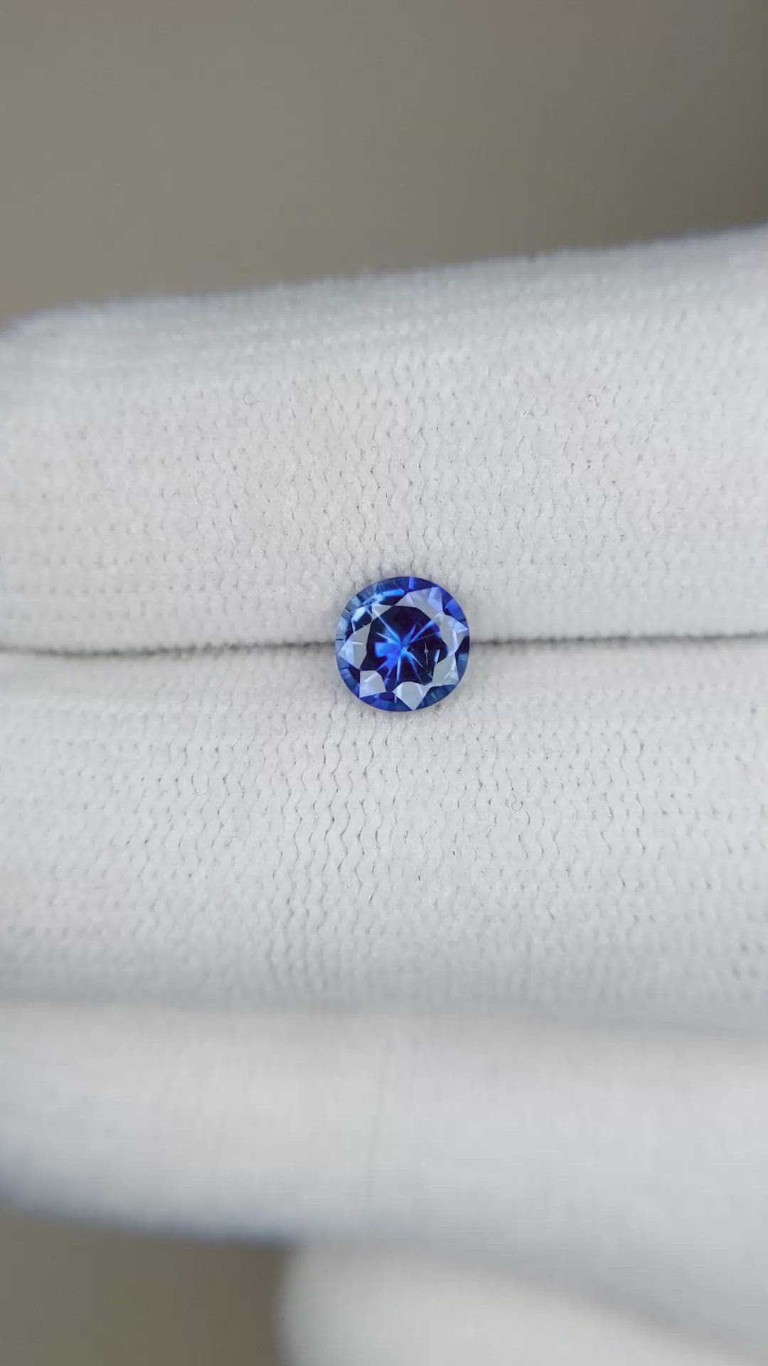 0.59 Ct. Blue Sapphire from Ceylon (Sri Lanka) Size Video