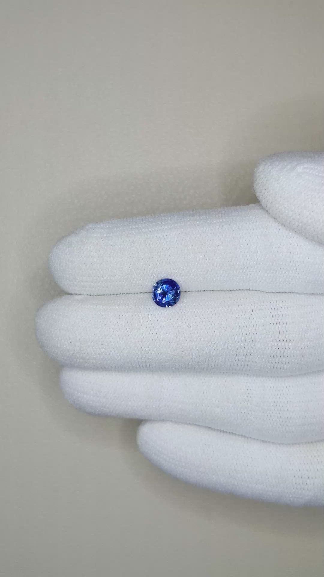 0.59 Ct. Blue Sapphire from Ceylon (Sri Lanka) Size Video