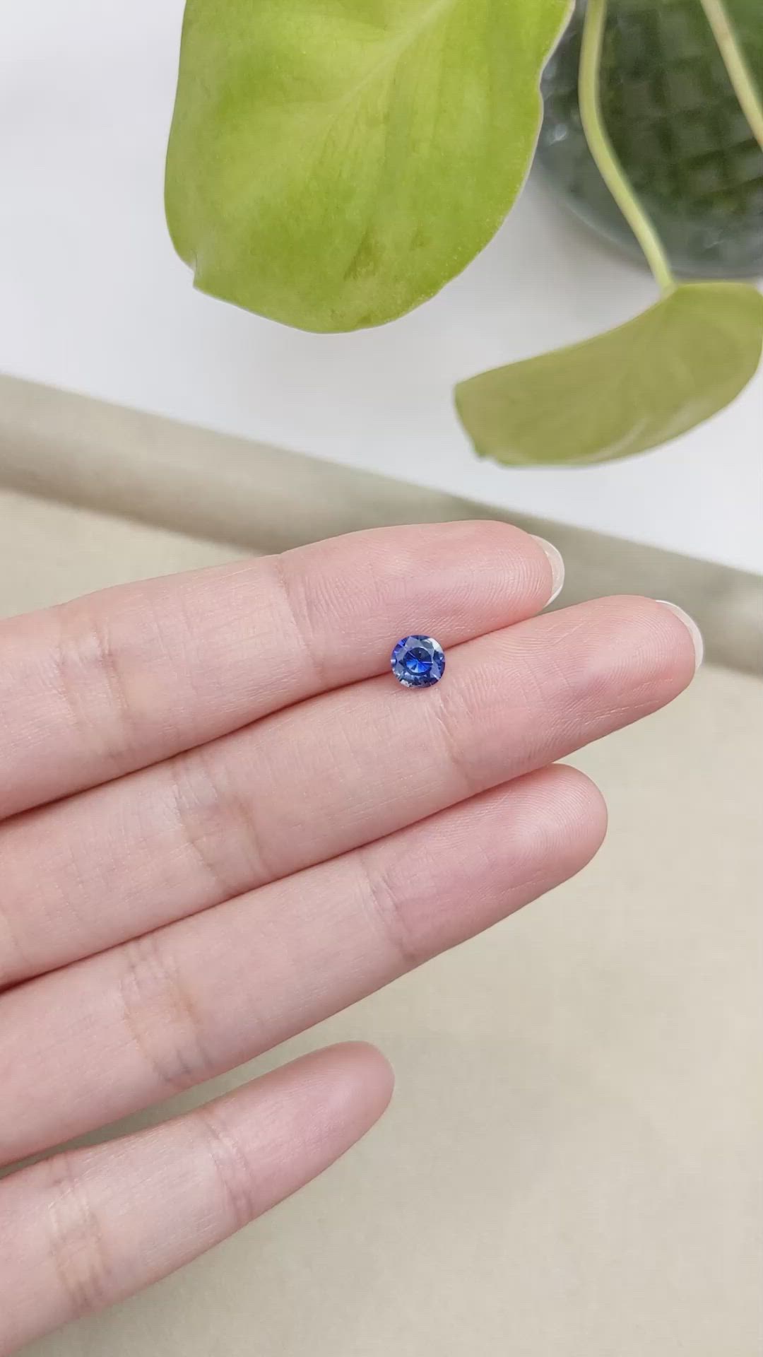 0.59 Ct. Blue Sapphire from Ceylon (Sri Lanka) Size Video