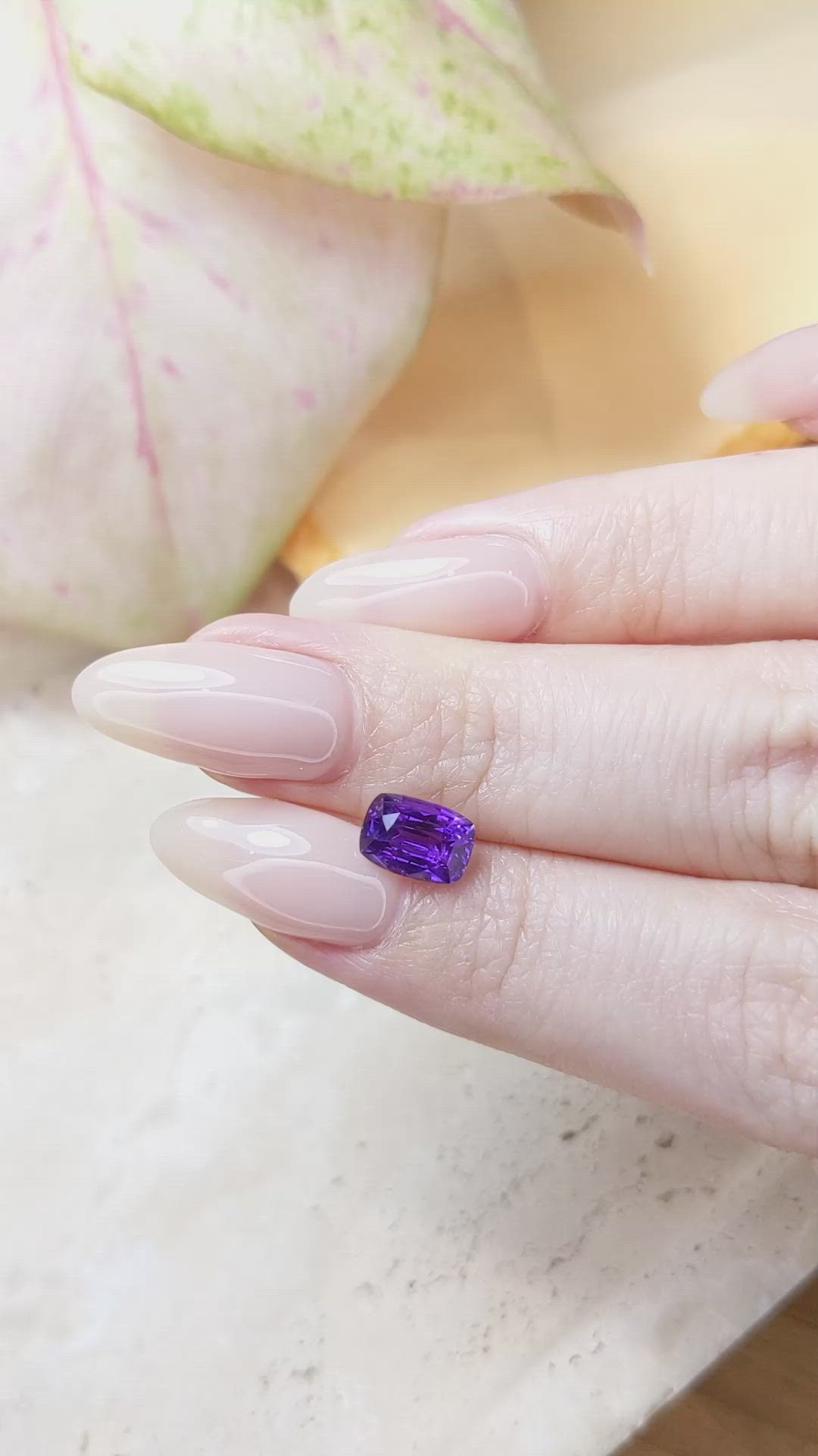 2.02 Ct. Purple Sapphire from Ceylon (Sri Lanka) Size Video