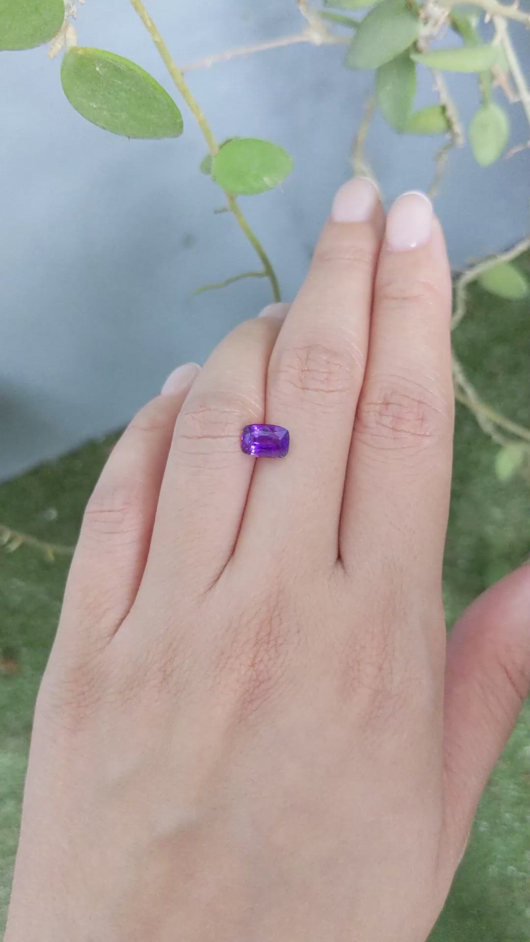 2.02 Ct. Purple Sapphire from Ceylon (Sri Lanka) Size Video