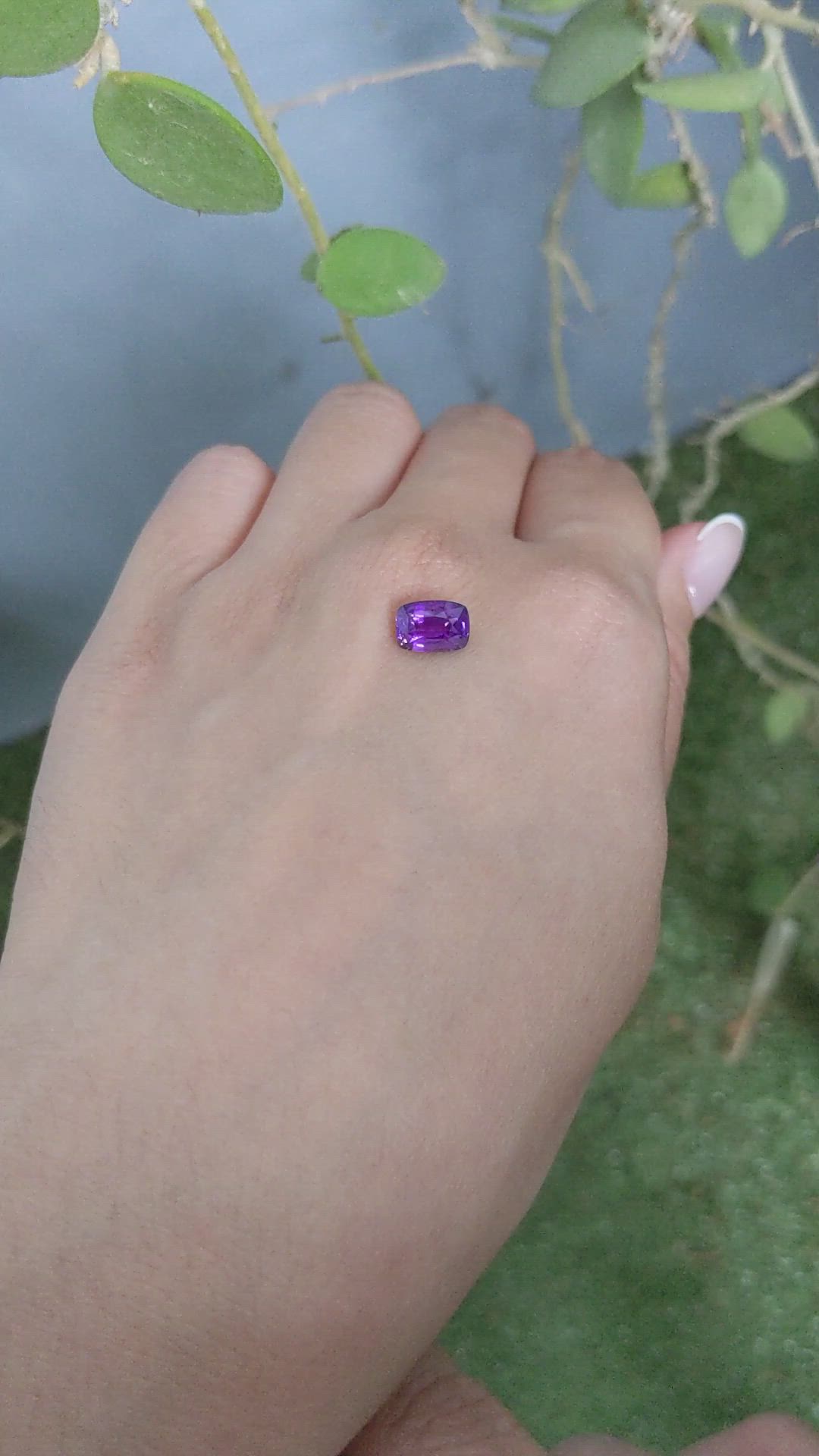2.02 Ct. Purple Sapphire from Ceylon (Sri Lanka) Size Video