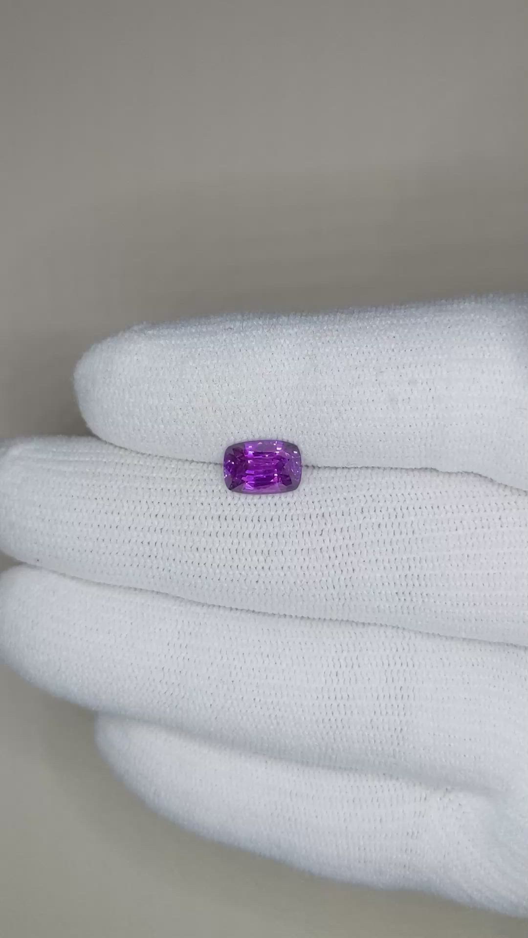 2.02 Ct. Purple Sapphire from Ceylon (Sri Lanka) Size Video