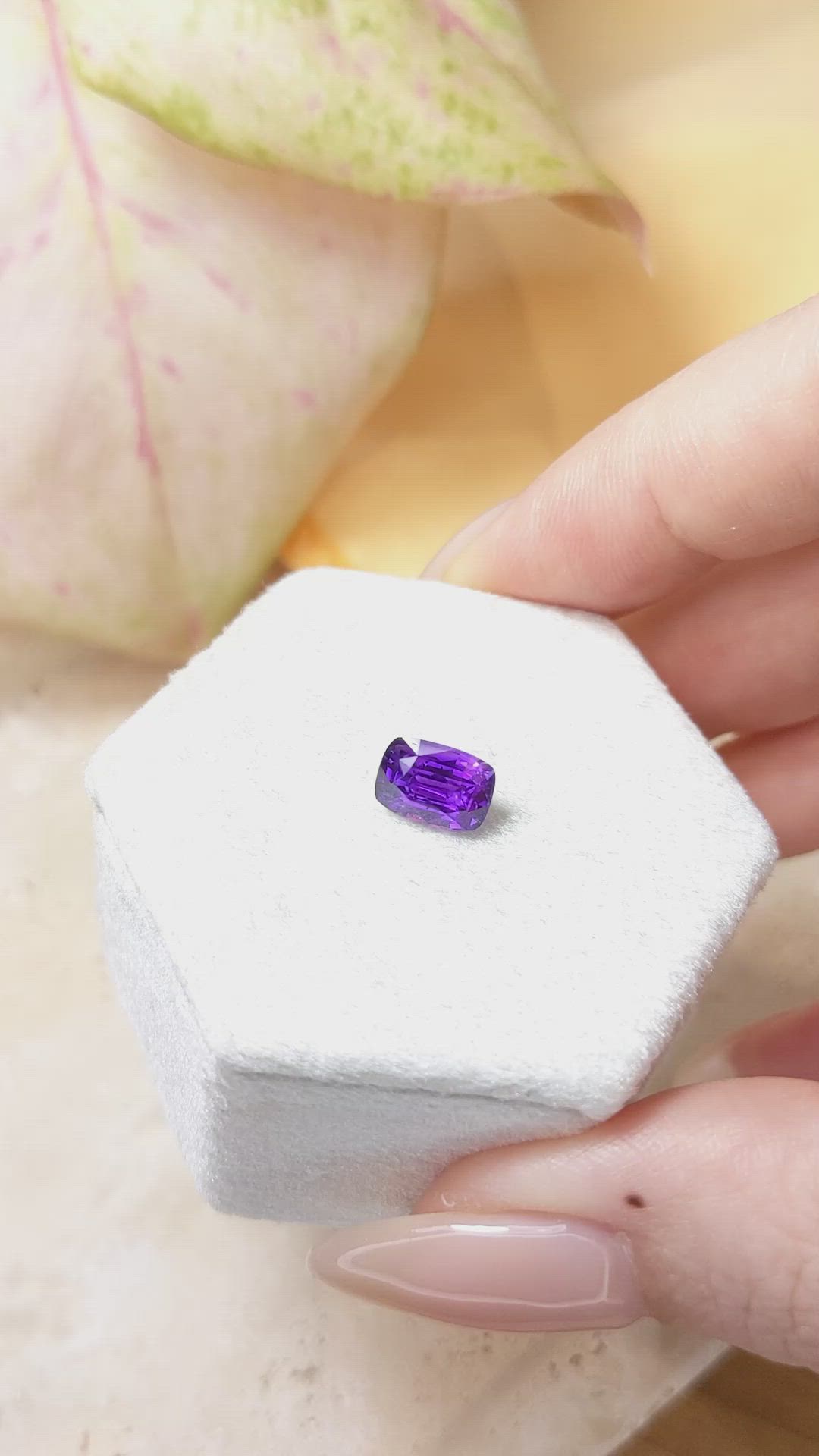 2.02 Ct. Purple Sapphire from Ceylon (Sri Lanka) Size Video