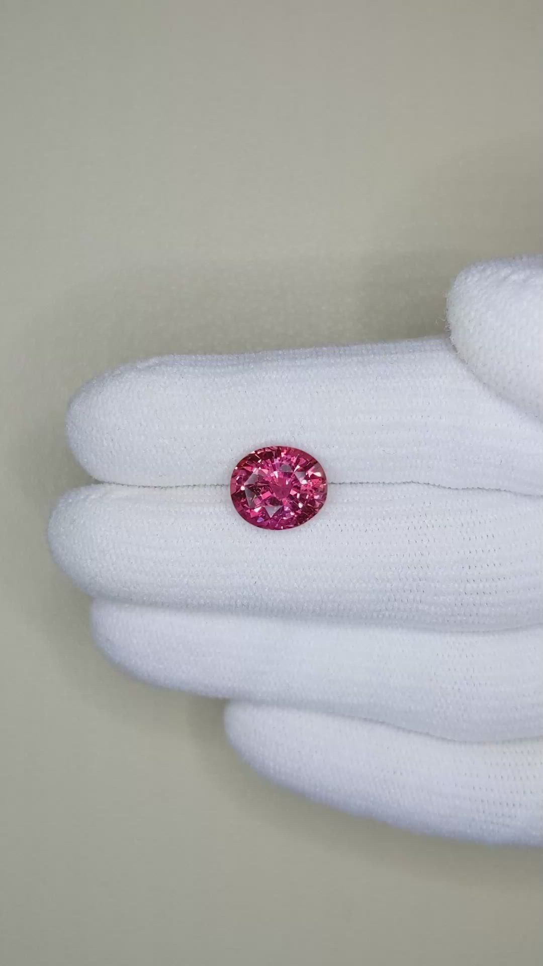 4.14 Ct. Pink Sapphire from Ceylon (Sri Lanka) Size Video