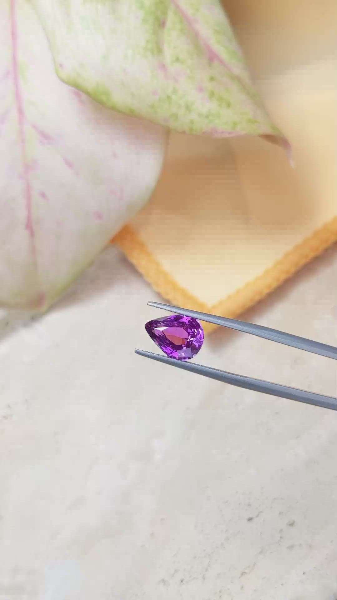 3.22 Ct. Purple Sapphire from Ceylon (Sri Lanka) Size Video