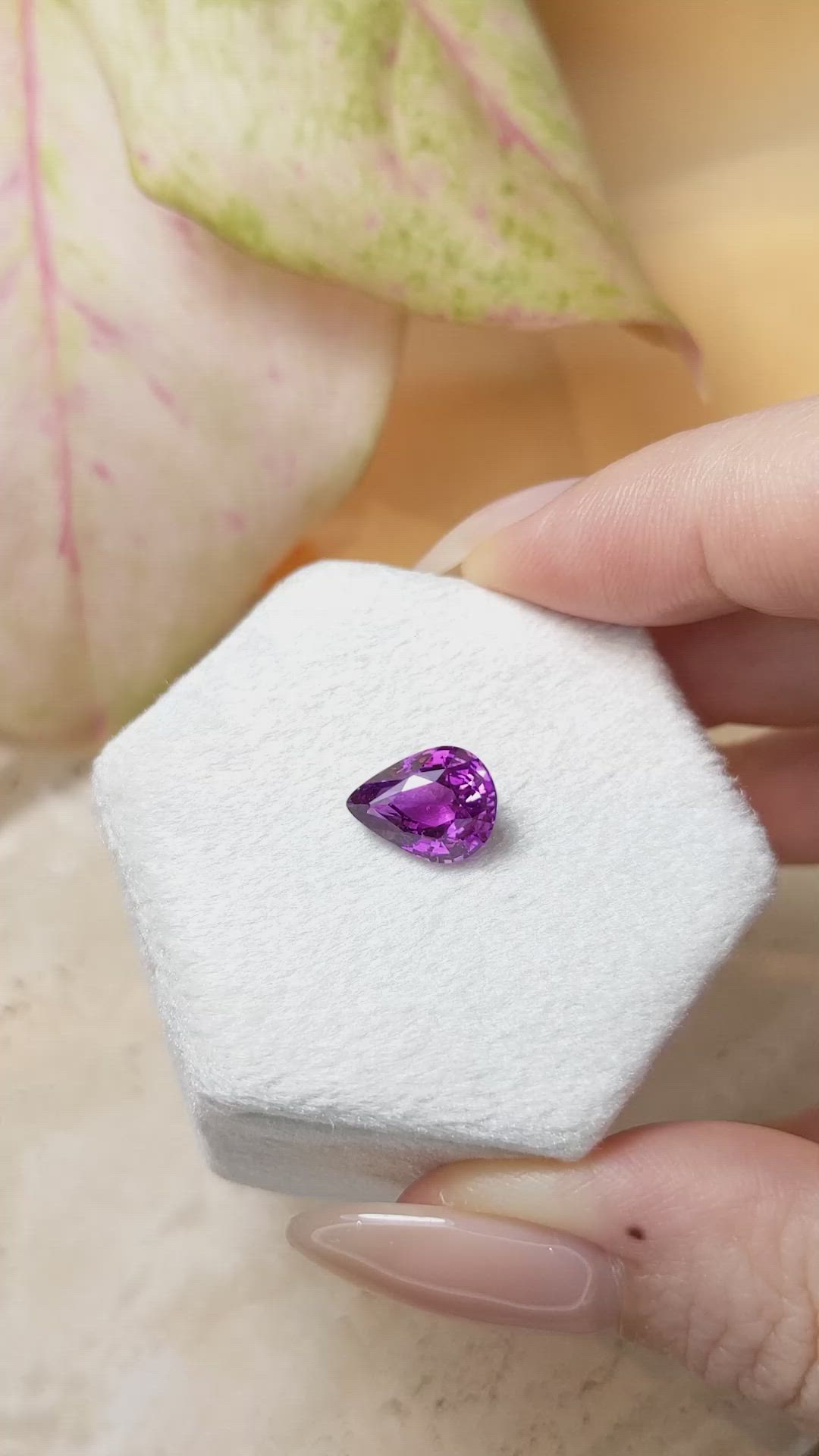 3.22 Ct. Purple Sapphire from Ceylon (Sri Lanka) Size Video