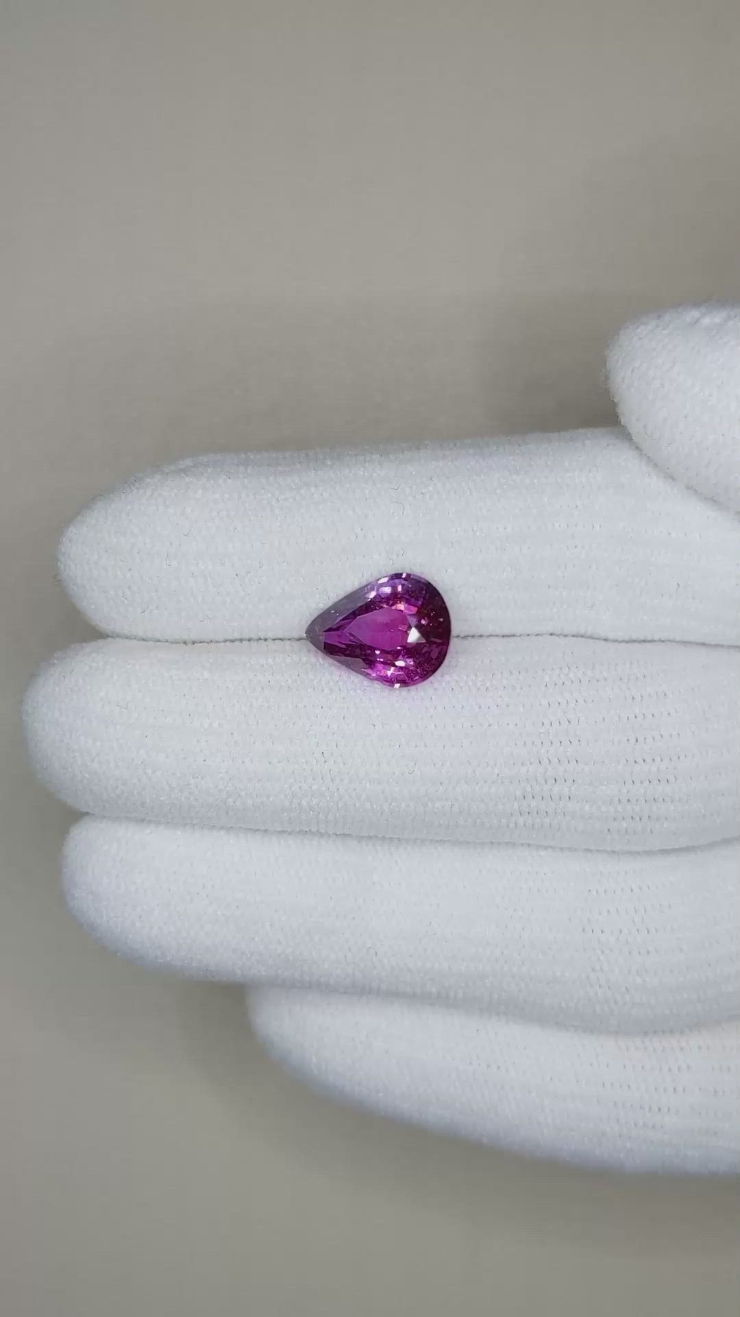 3.22 Ct. Purple Sapphire from Ceylon (Sri Lanka) Size Video