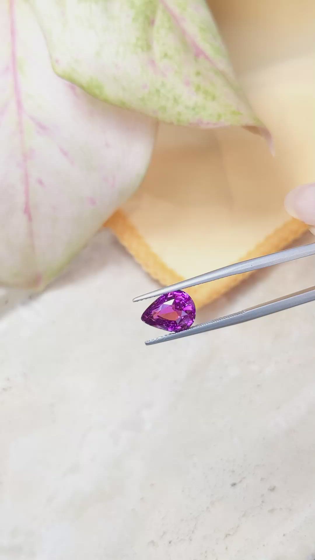 3.22 Ct. Purple Sapphire from Ceylon (Sri Lanka) Size Video