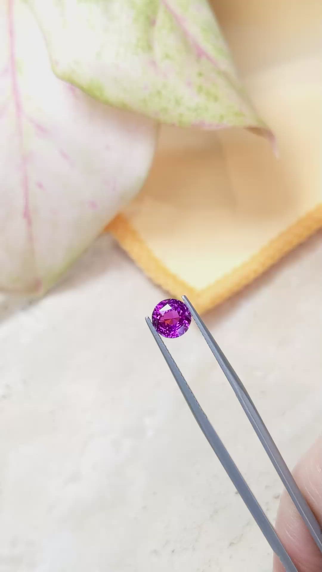 2.05 Ct. Purplish Pink Sapphire from Ceylon (Sri Lanka) Size Video