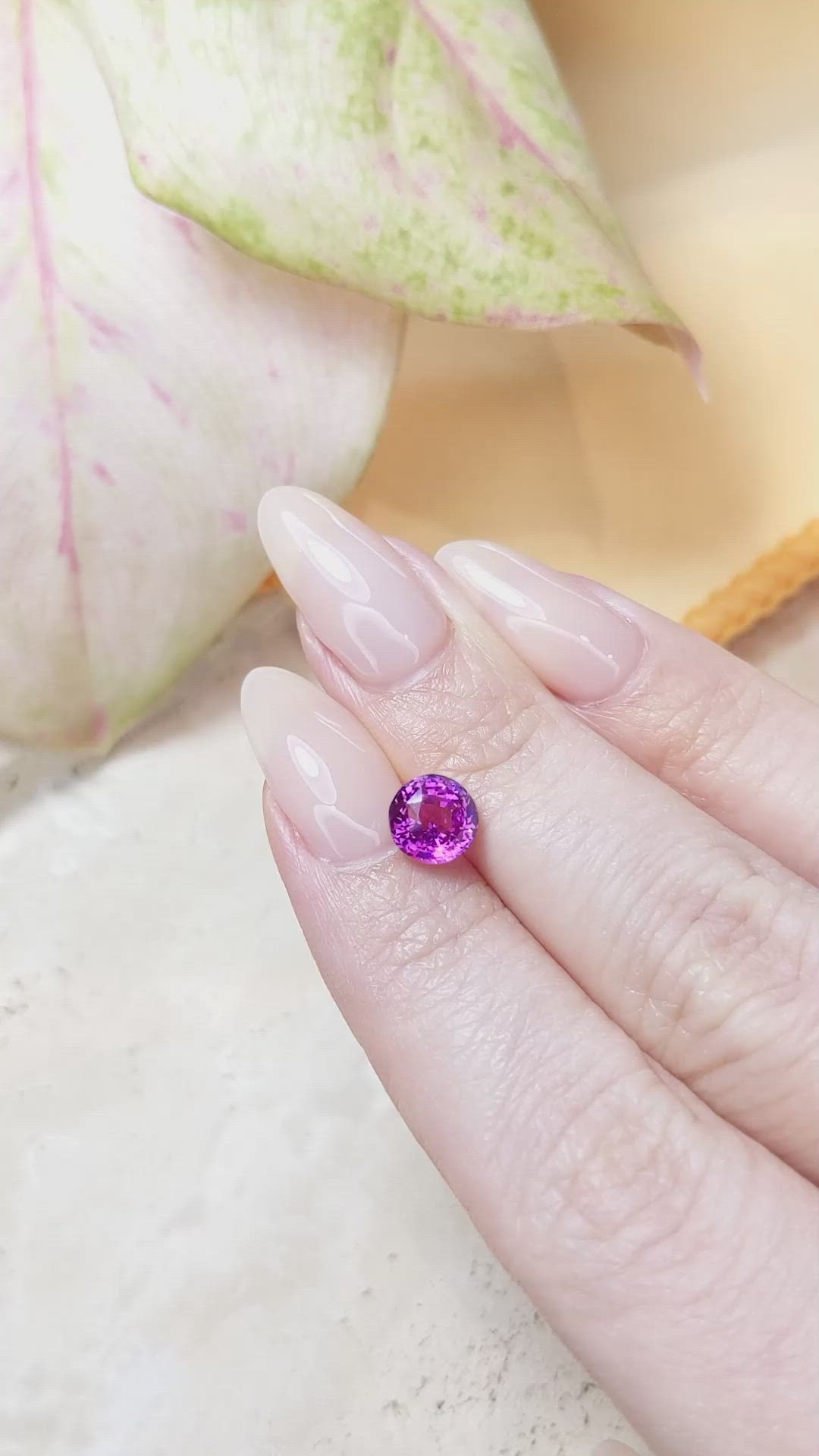 2.05 Ct. Purplish Pink Sapphire from Ceylon (Sri Lanka) Size Video