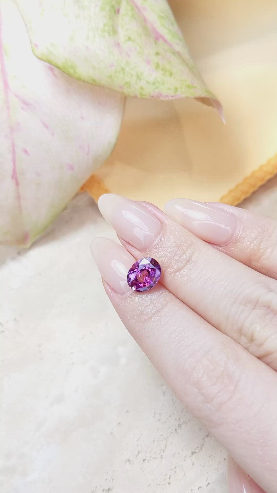 3.00 Ct. Purplish Pink Sapphire from Ceylon (Sri Lanka) Size Video