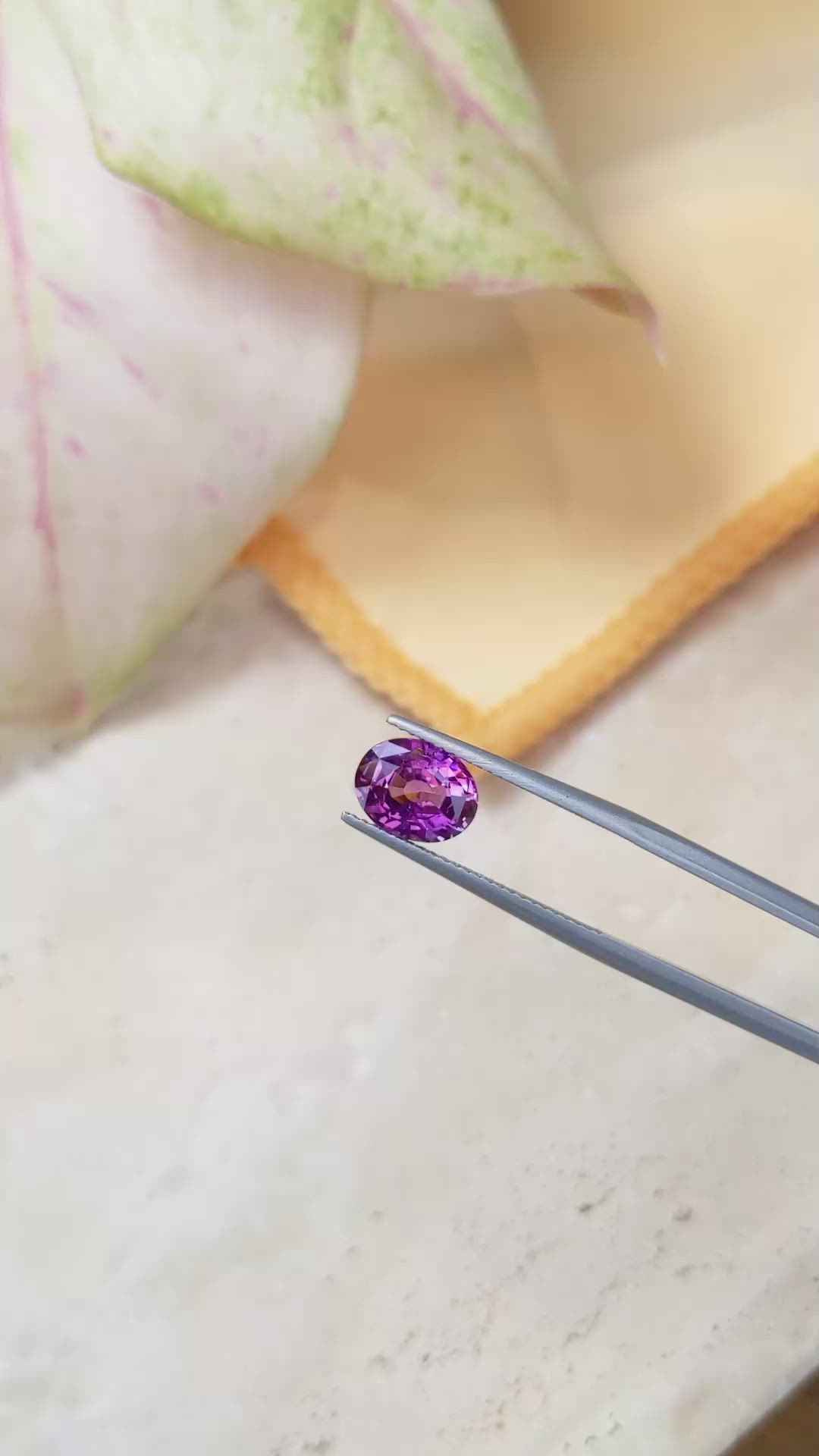 3.00 Ct. Purplish Pink Sapphire from Ceylon (Sri Lanka) Size Video