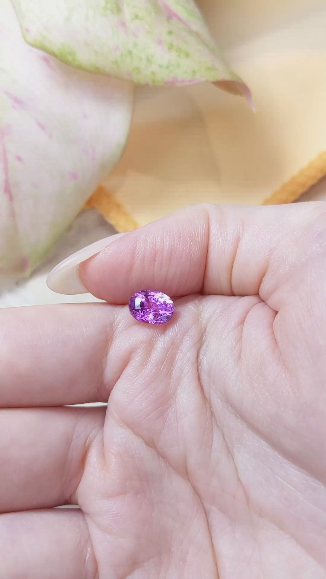 3.02 Ct. Pink Sapphire from Ceylon (Sri Lanka) Size Video