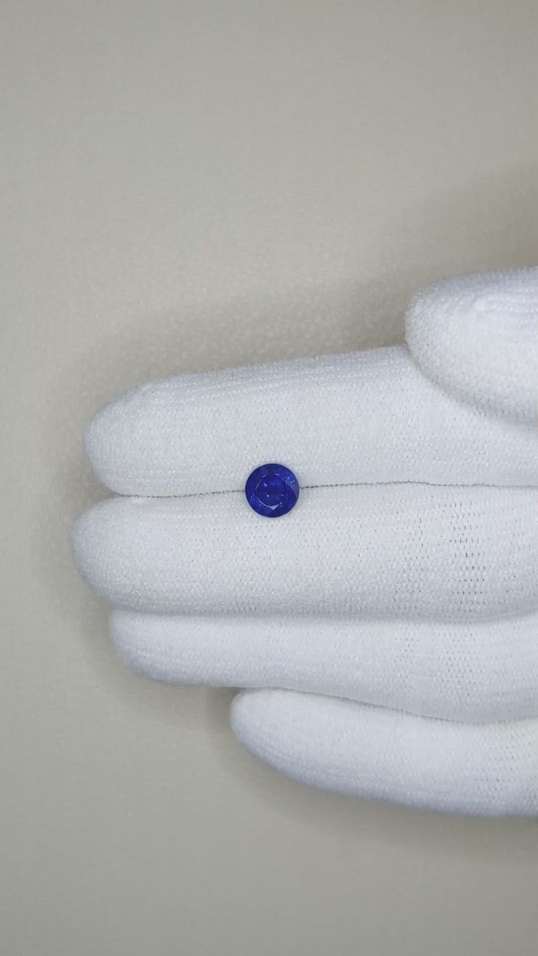 1.15 Ct. Blue Sapphire from Ceylon (Sri Lanka) Size Video