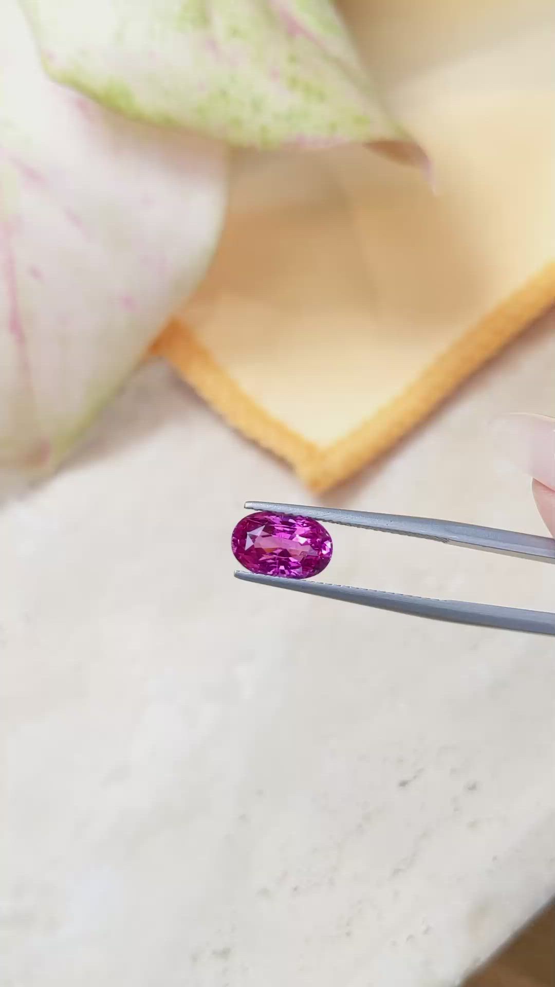 3.00 Ct. Pink Sapphire from Ceylon (Sri Lanka) Size Video