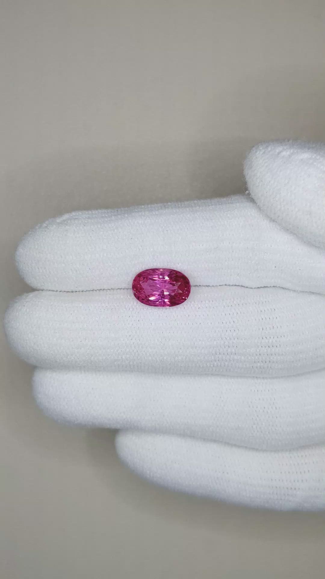3.00 Ct. Pink Sapphire from Ceylon (Sri Lanka) Size Video