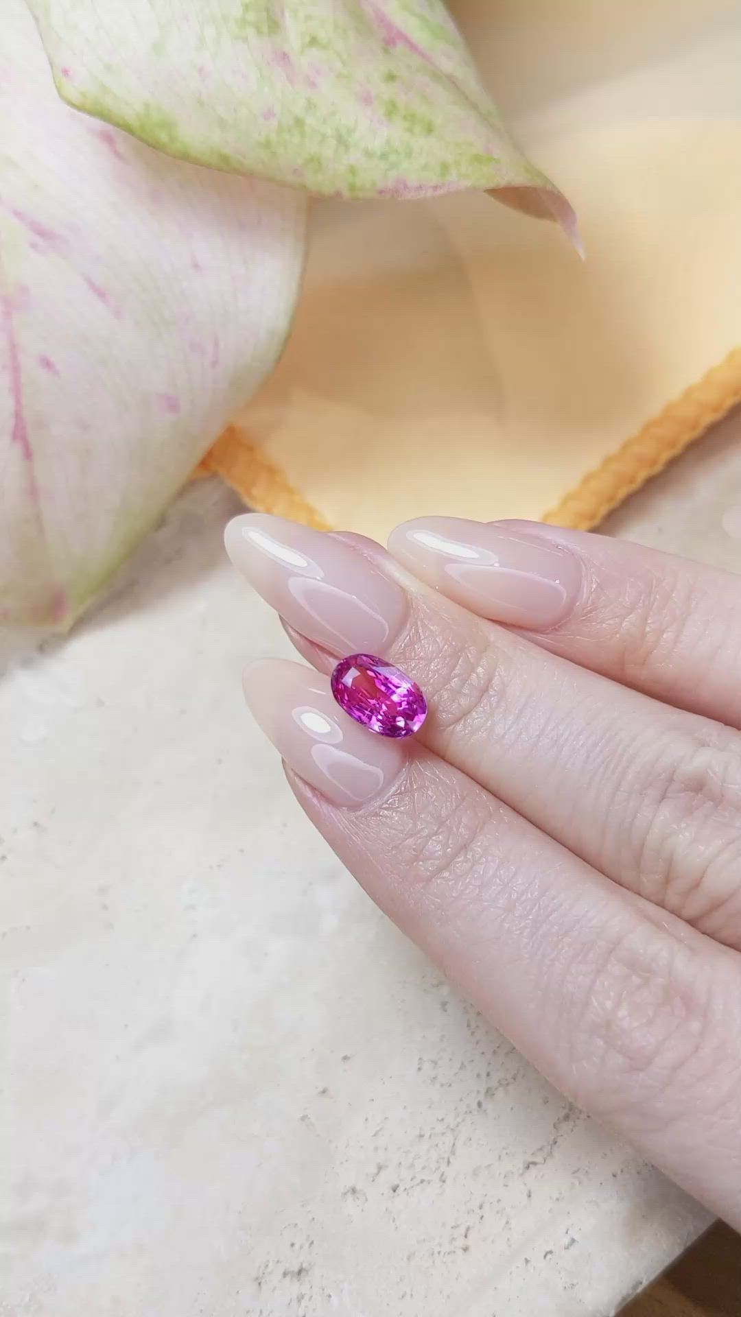 3.00 Ct. Pink Sapphire from Ceylon (Sri Lanka) Size Video