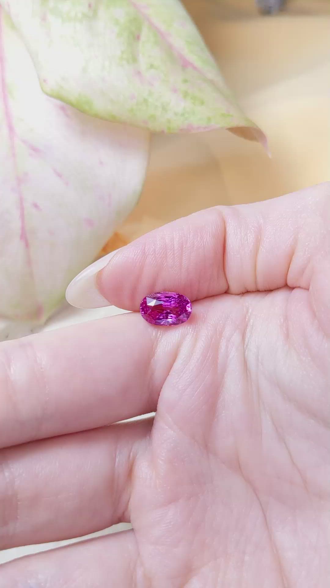 3.00 Ct. Pink Sapphire from Ceylon (Sri Lanka) Size Video