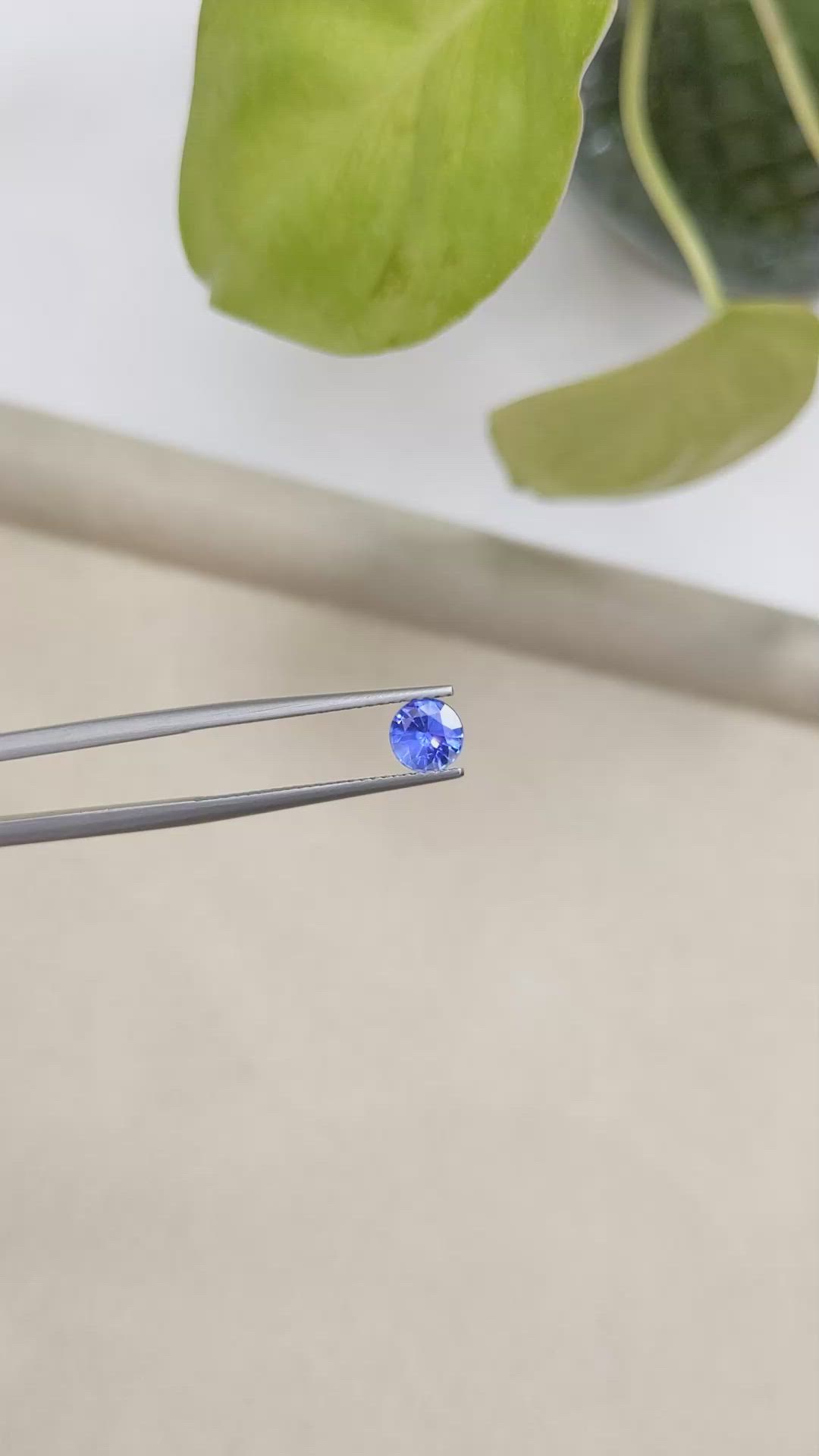 0.90 Ct. Blue Sapphire from Ceylon (Sri Lanka) Size Video