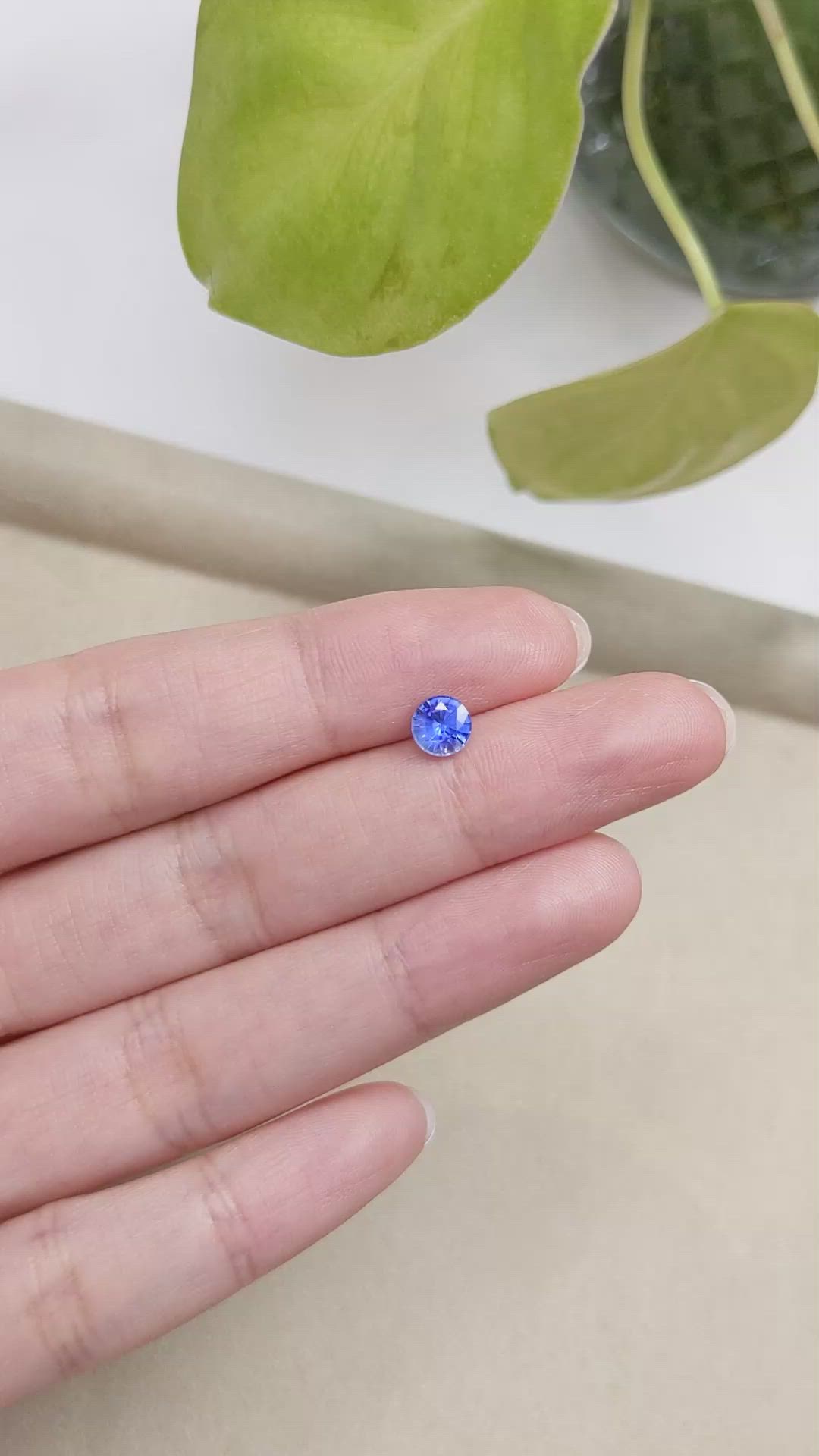 0.90 Ct. Blue Sapphire from Ceylon (Sri Lanka) Size Video