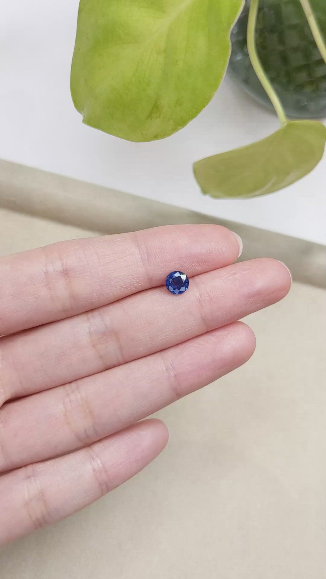 0.83 Ct. Blue Sapphire from Ceylon (Sri Lanka) Size Video