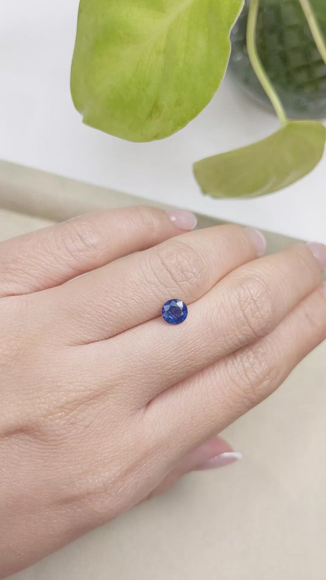 0.83 Ct. Blue Sapphire from Ceylon (Sri Lanka) Size Video