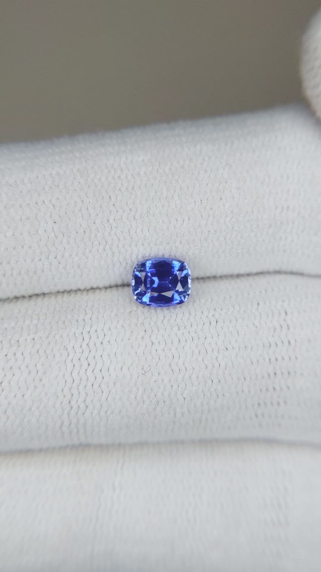 0.68 Ct. Blue Sapphire from Ceylon (Sri Lanka) Size Video