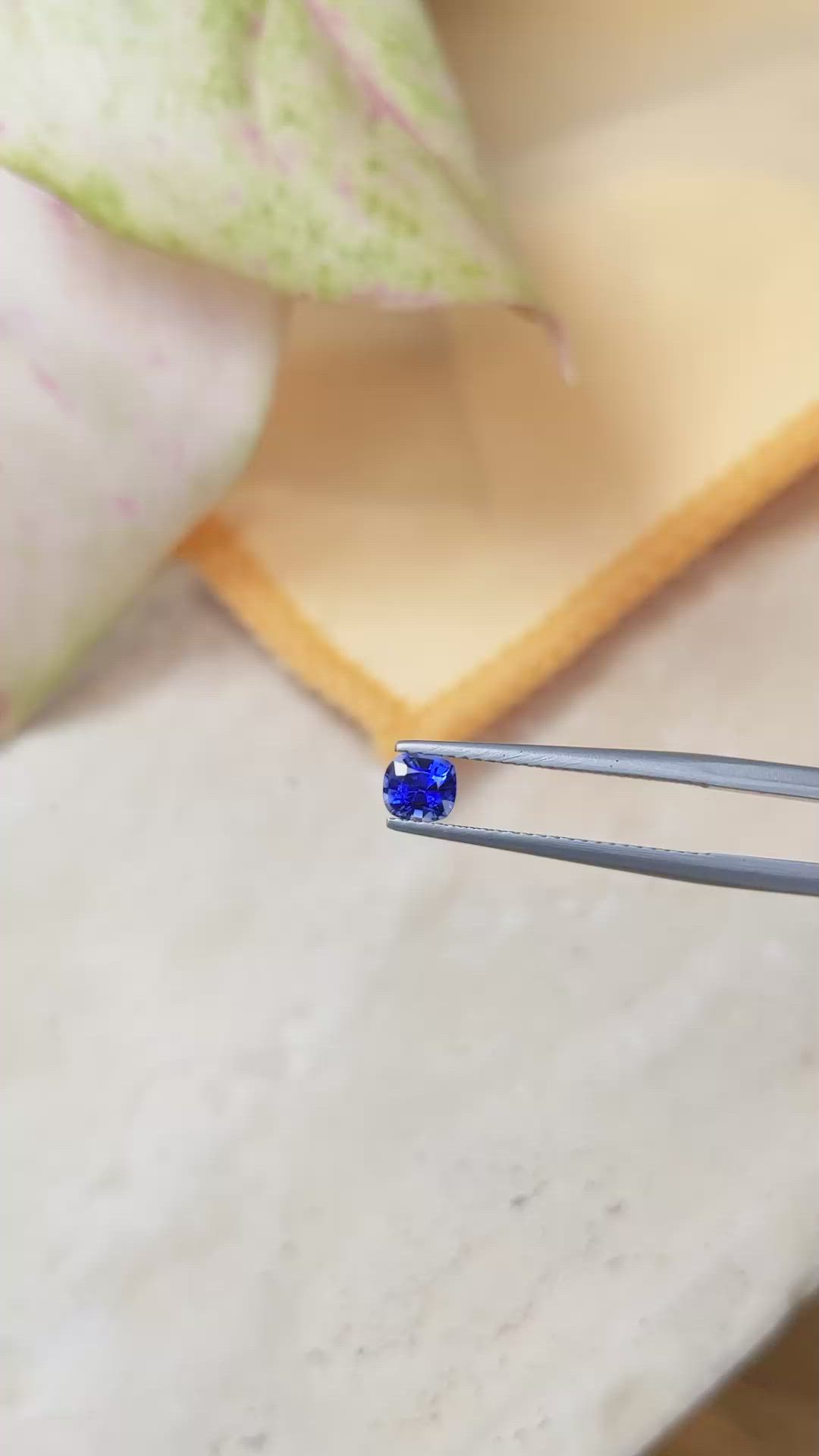 0.67 Ct. Blue Sapphire from Ceylon (Sri Lanka) Size Video
