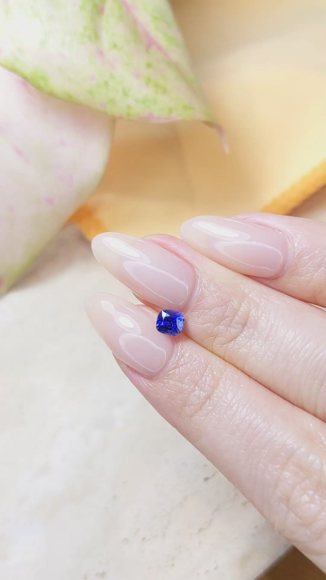 0.67 Ct. Blue Sapphire from Ceylon (Sri Lanka) Size Video