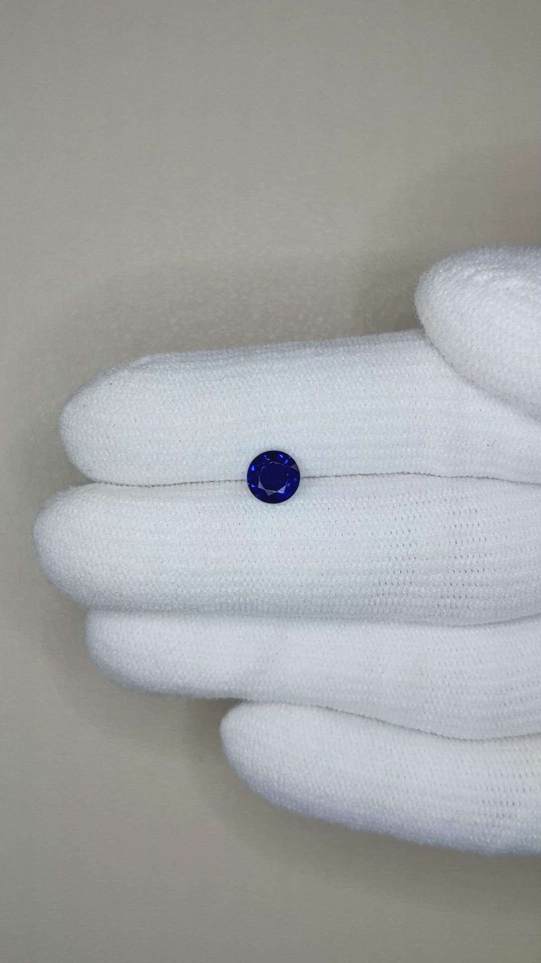 0.80 Ct. Blue Sapphire from Ceylon (Sri Lanka) Size Video