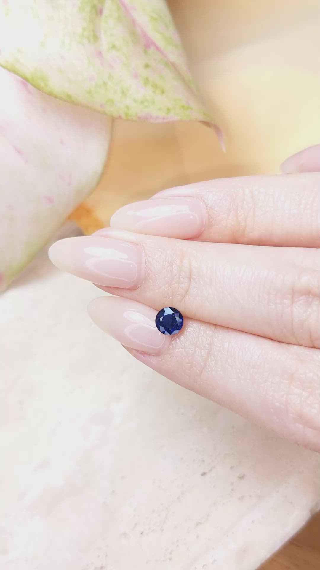 0.80 Ct. Blue Sapphire from Ceylon (Sri Lanka) Size Video