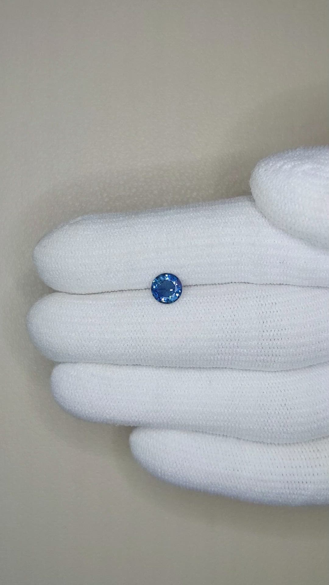 0.78 Ct. Blue Sapphire from Ceylon (Sri Lanka) Size Video