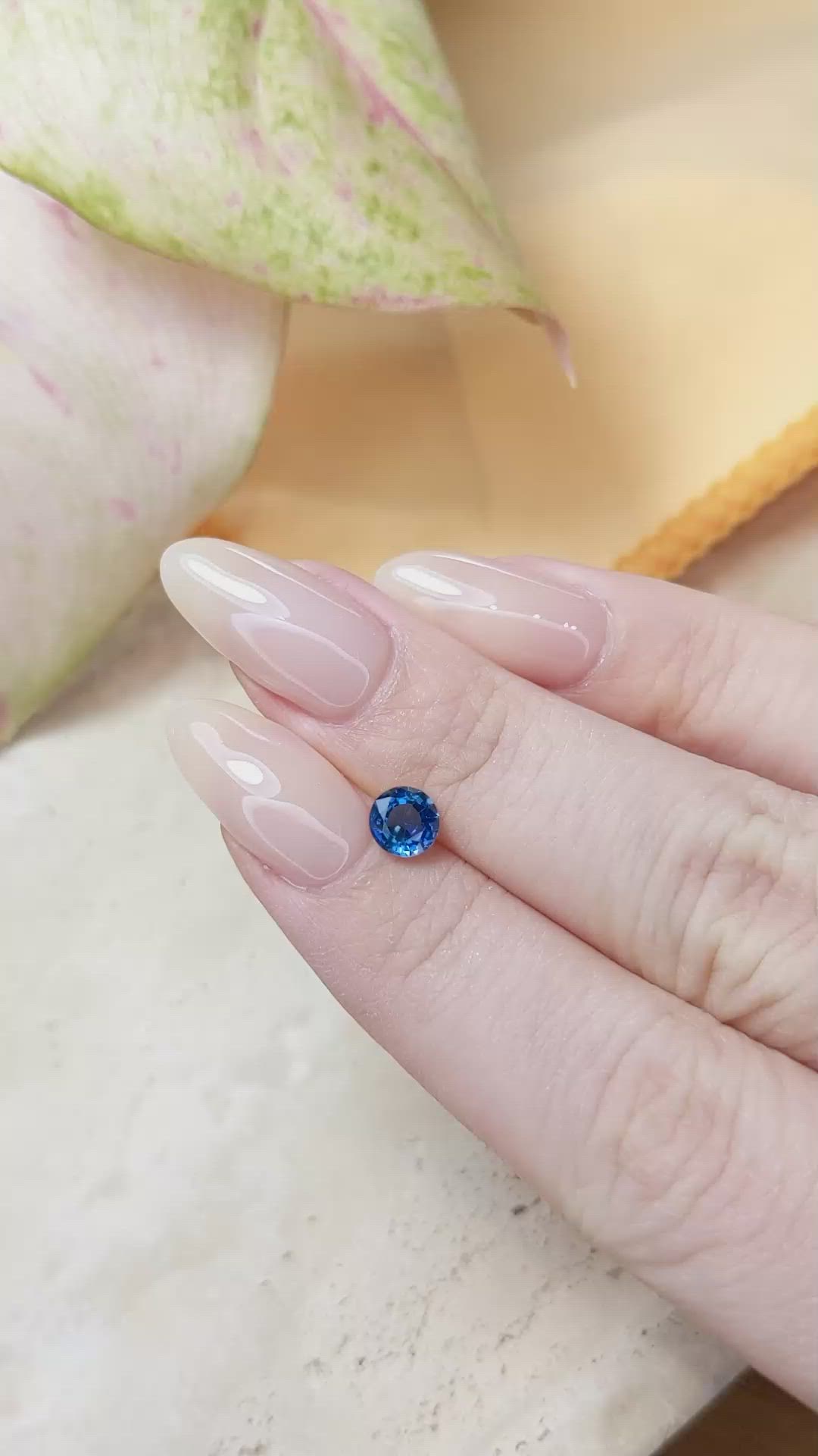 0.78 Ct. Blue Sapphire from Ceylon (Sri Lanka) Size Video