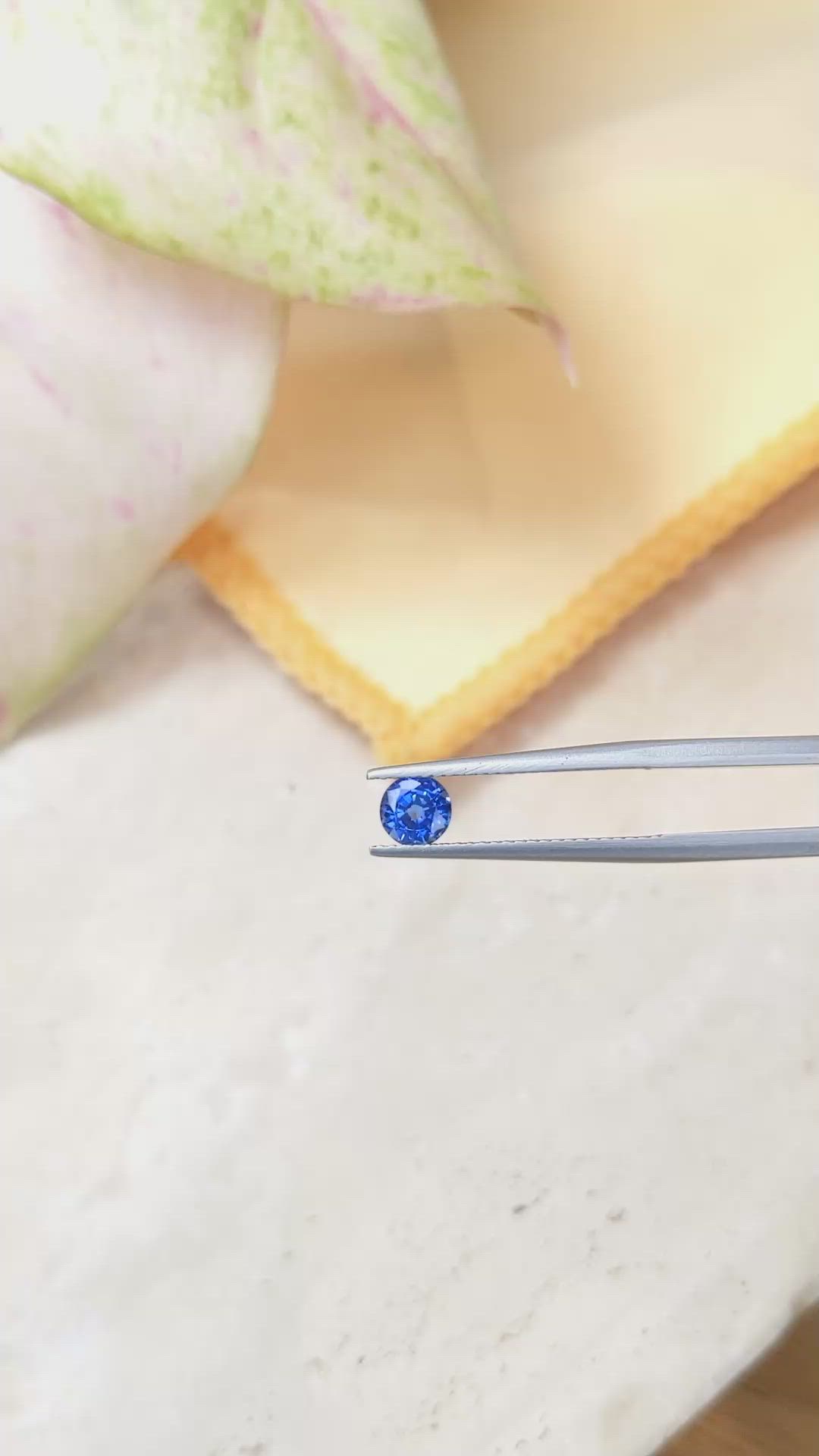 0.73 Ct. Blue Sapphire from Ceylon (Sri Lanka) Size Video