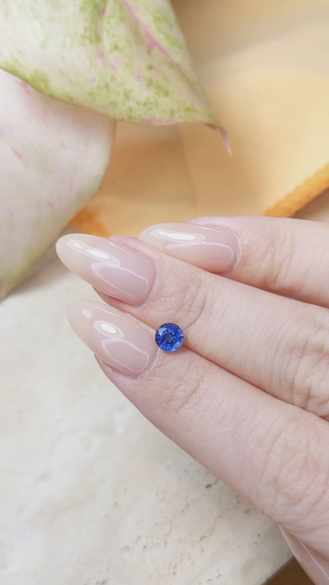 0.73 Ct. Blue Sapphire from Ceylon (Sri Lanka) Size Video