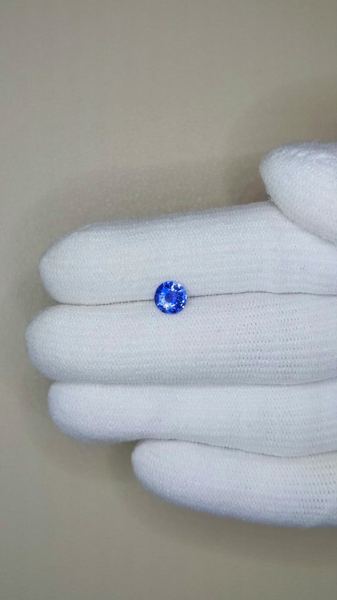 0.70 Ct. Blue Sapphire from Ceylon (Sri Lanka) Size Video