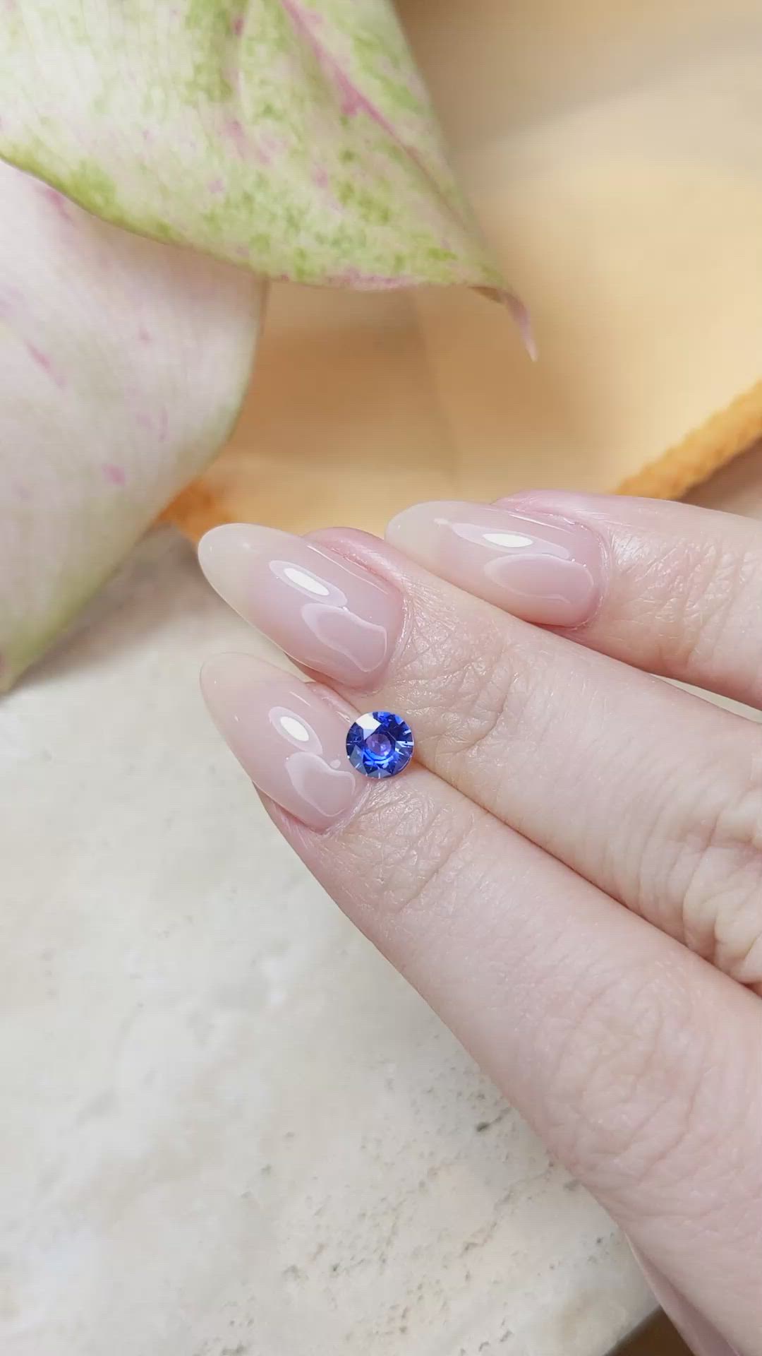 0.70 Ct. Blue Sapphire from Ceylon (Sri Lanka) Size Video