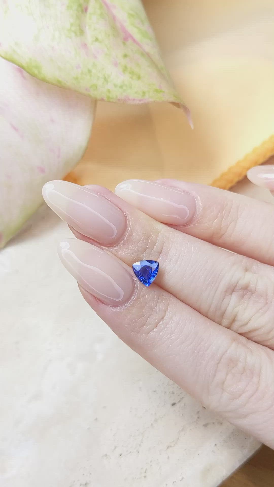 0.78 Ct. Blue Sapphire from Ceylon (Sri Lanka) Size Video