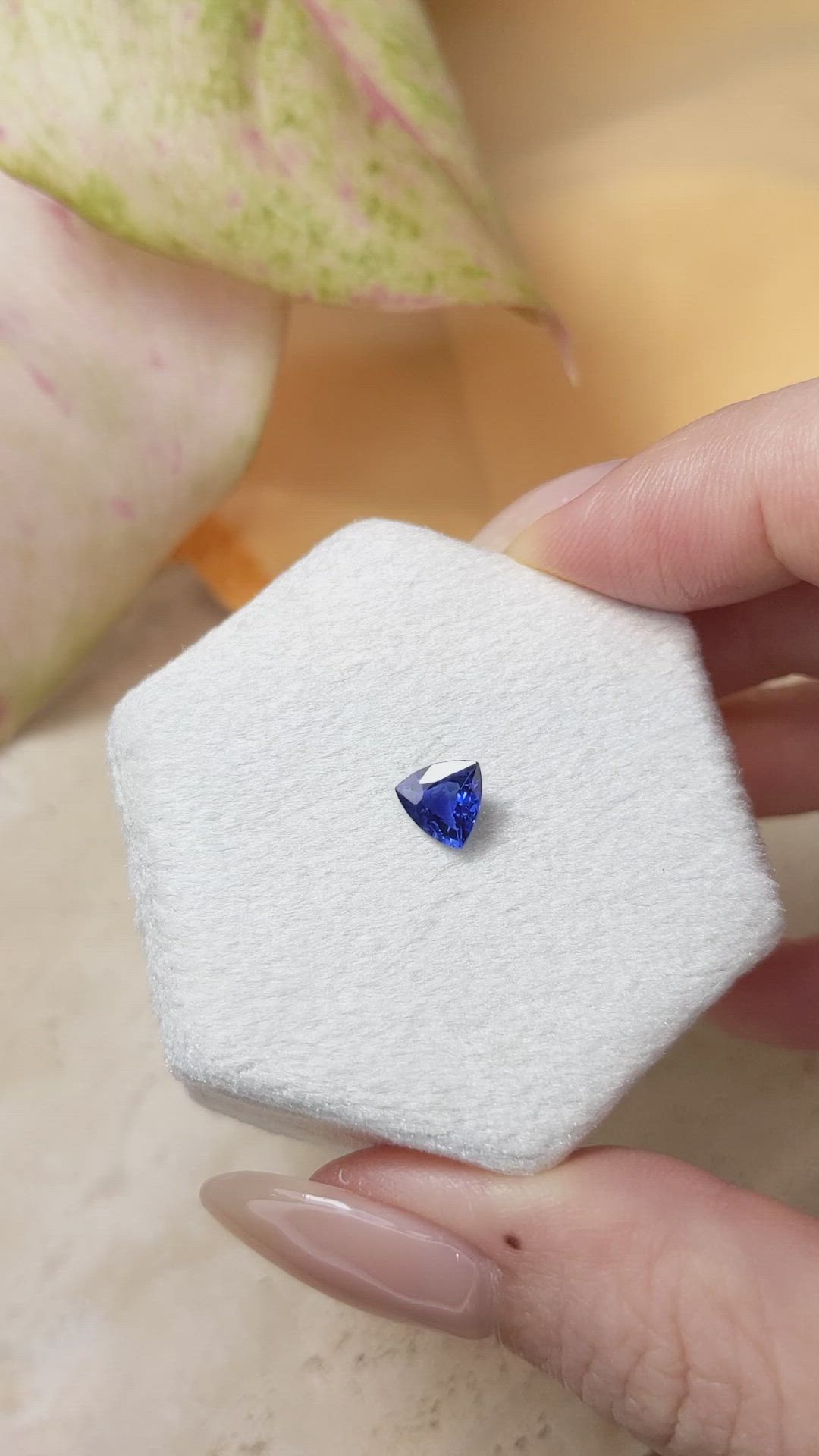 0.78 Ct. Blue Sapphire from Ceylon (Sri Lanka) Size Video