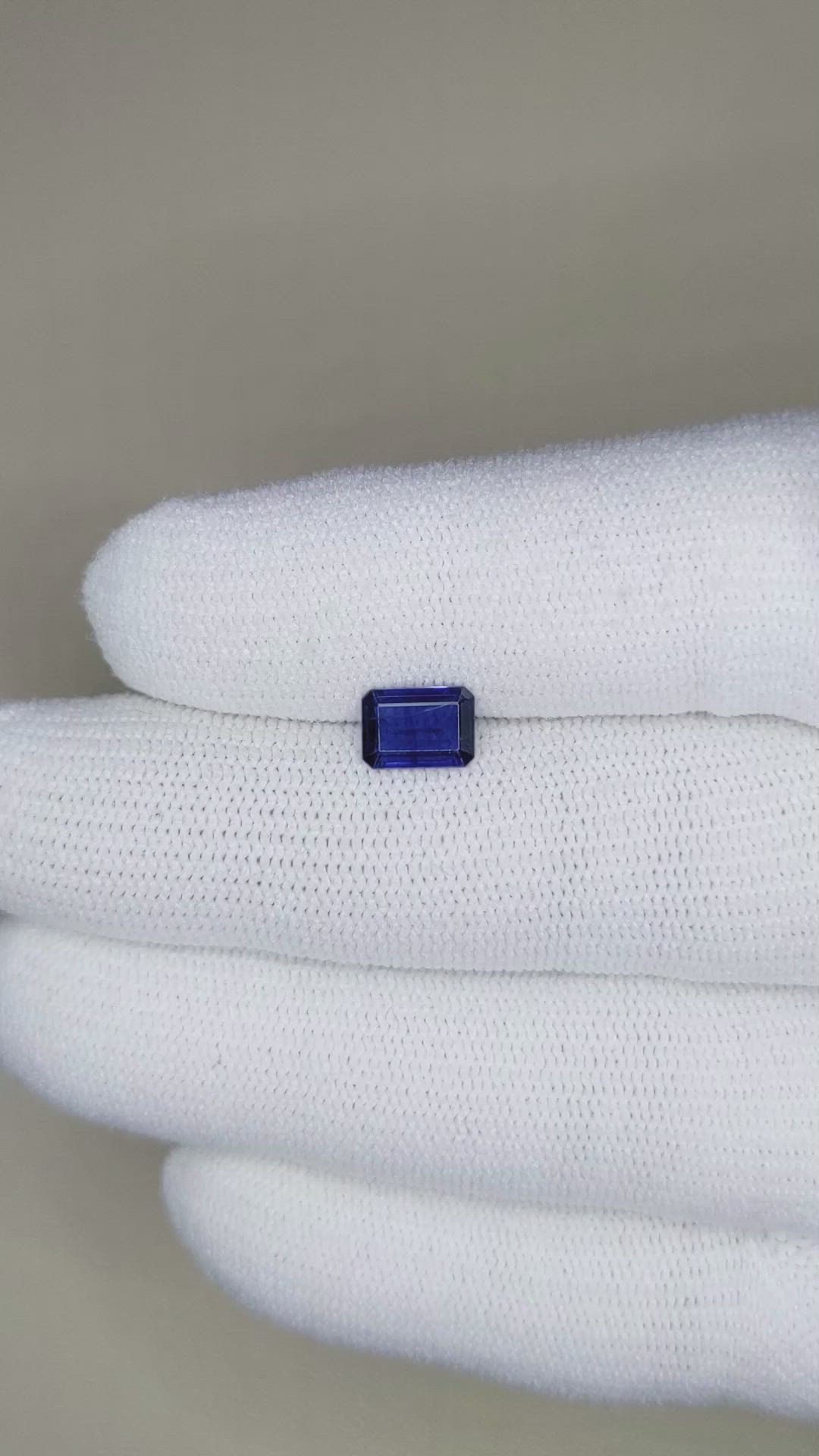1.12 Ct. Blue Sapphire from Ceylon (Sri Lanka) Size Video