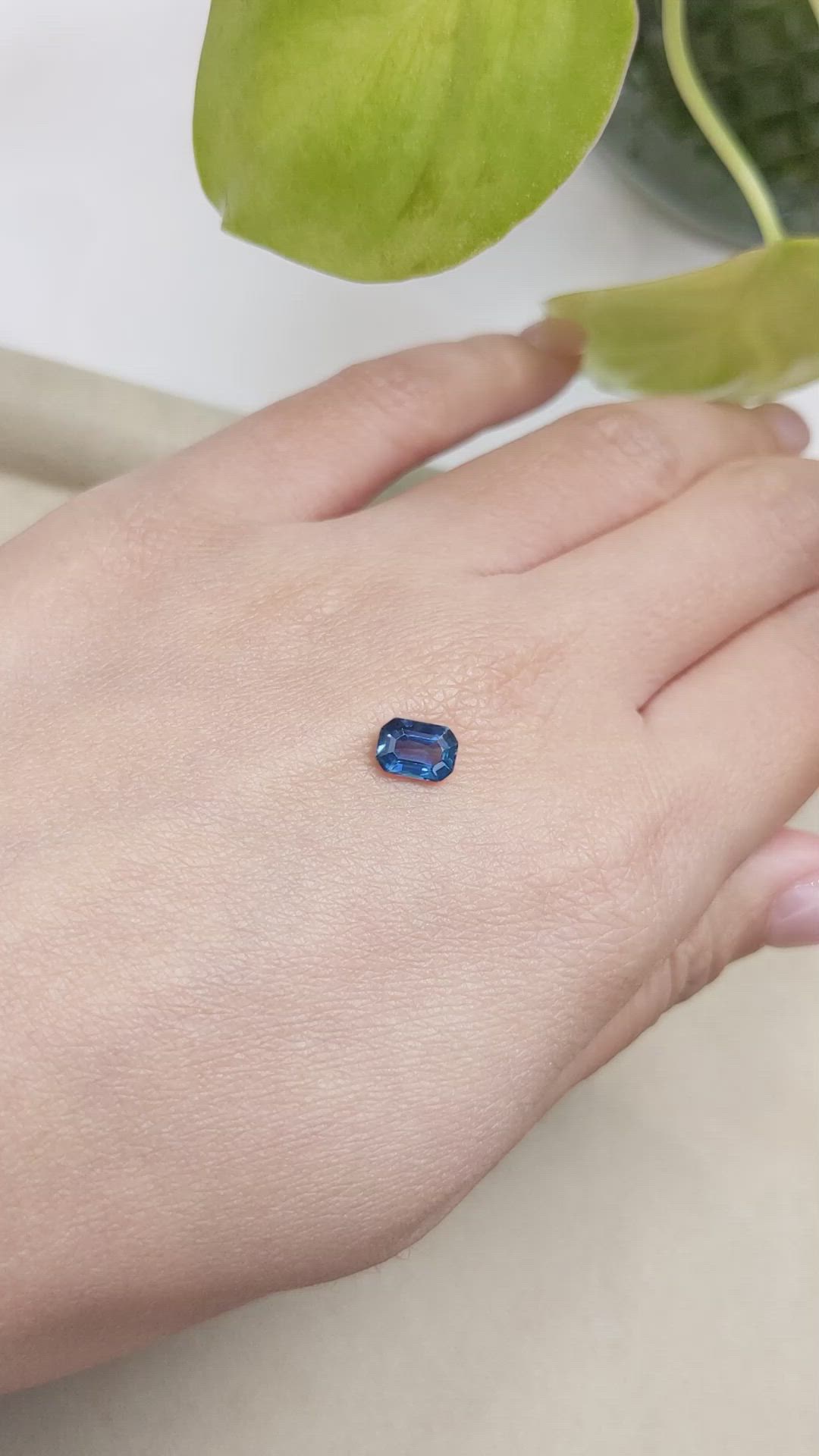 1.12 Ct. Blue Sapphire from Ceylon (Sri Lanka) Size Video