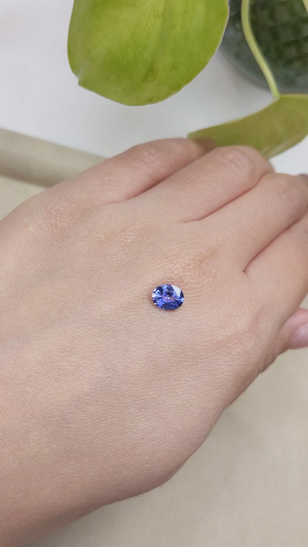 1.09 Ct. Blue Sapphire from Ceylon (Sri Lanka) Size Video