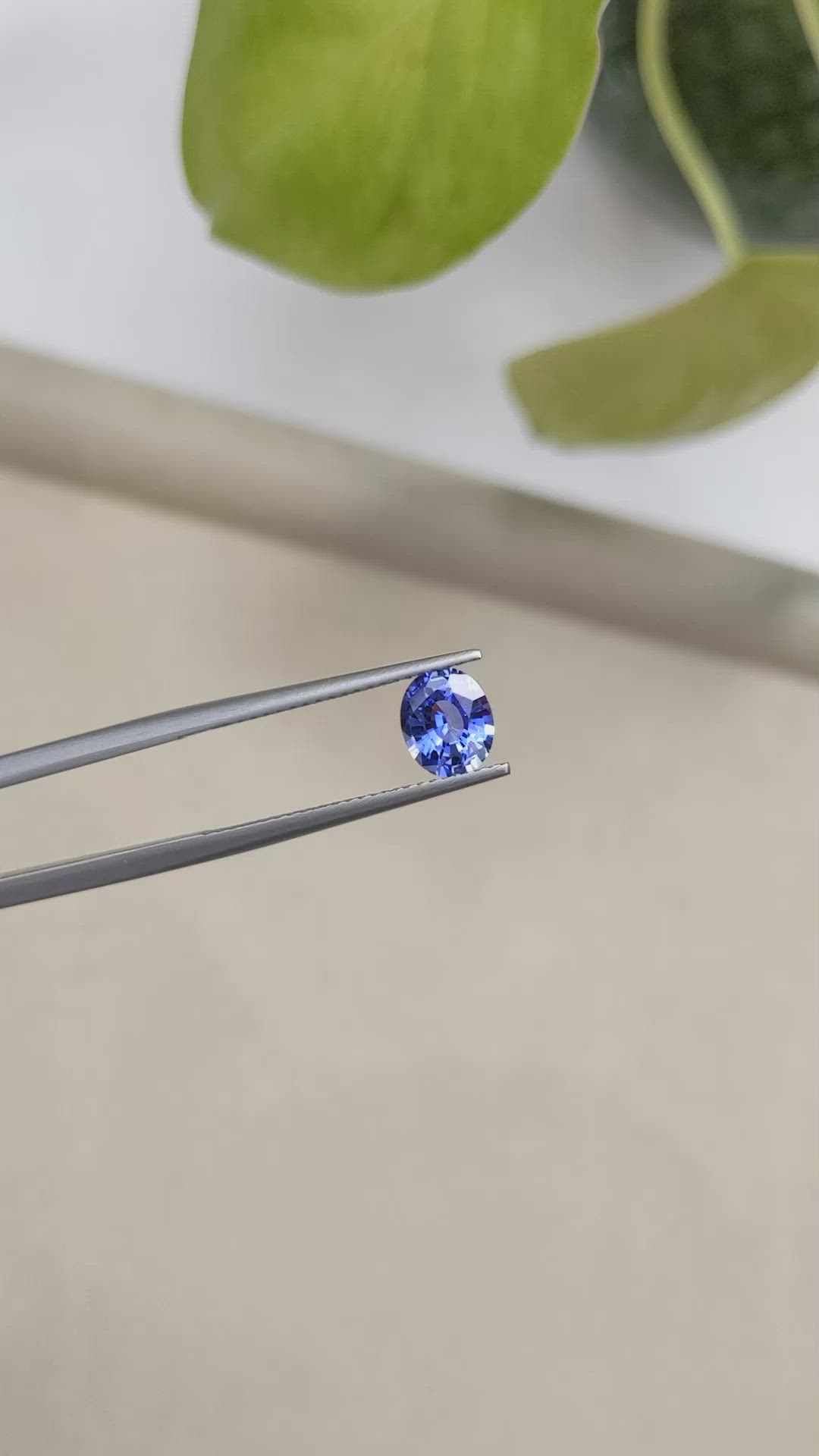 1.09 Ct. Blue Sapphire from Ceylon (Sri Lanka) Size Video